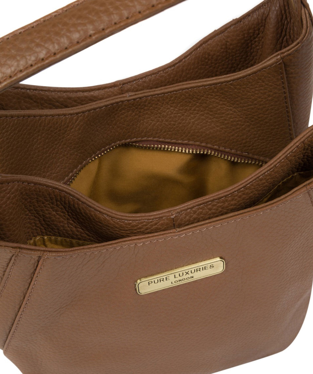 'Somerby' Tan Leather Shoulder Bag