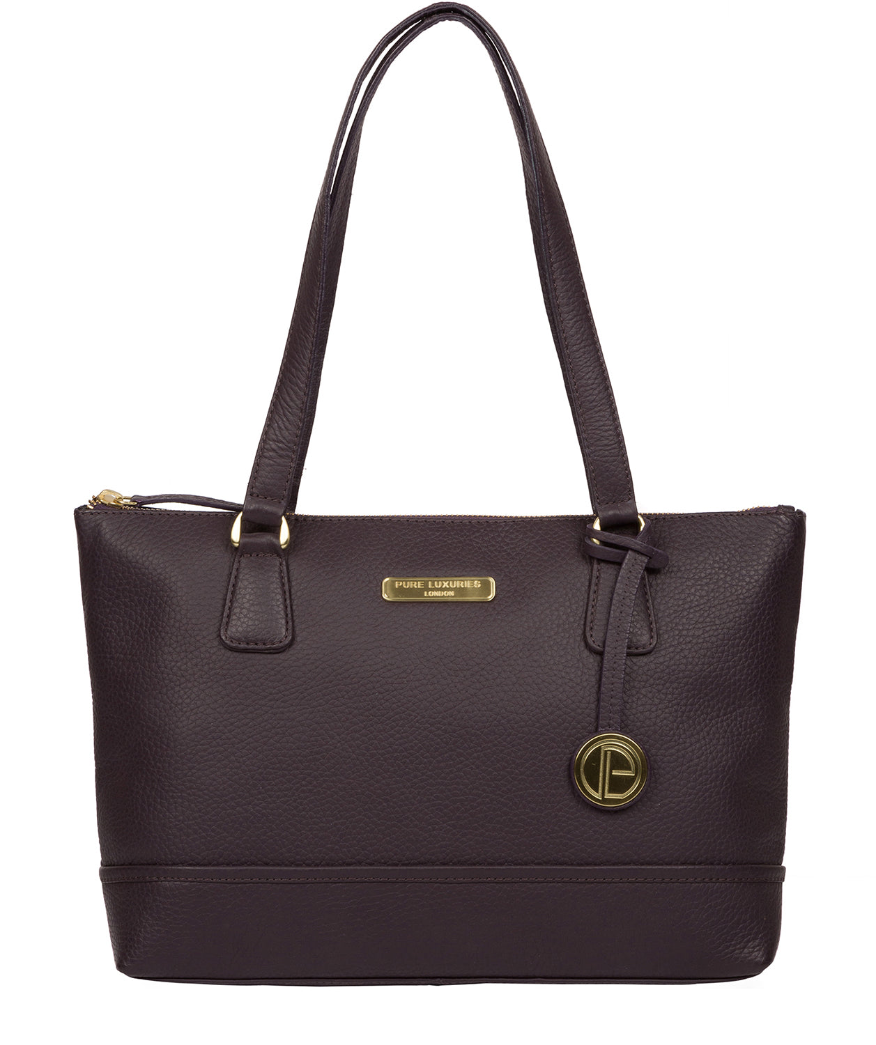 'Wimbourne' Plum Leather Tote Bag