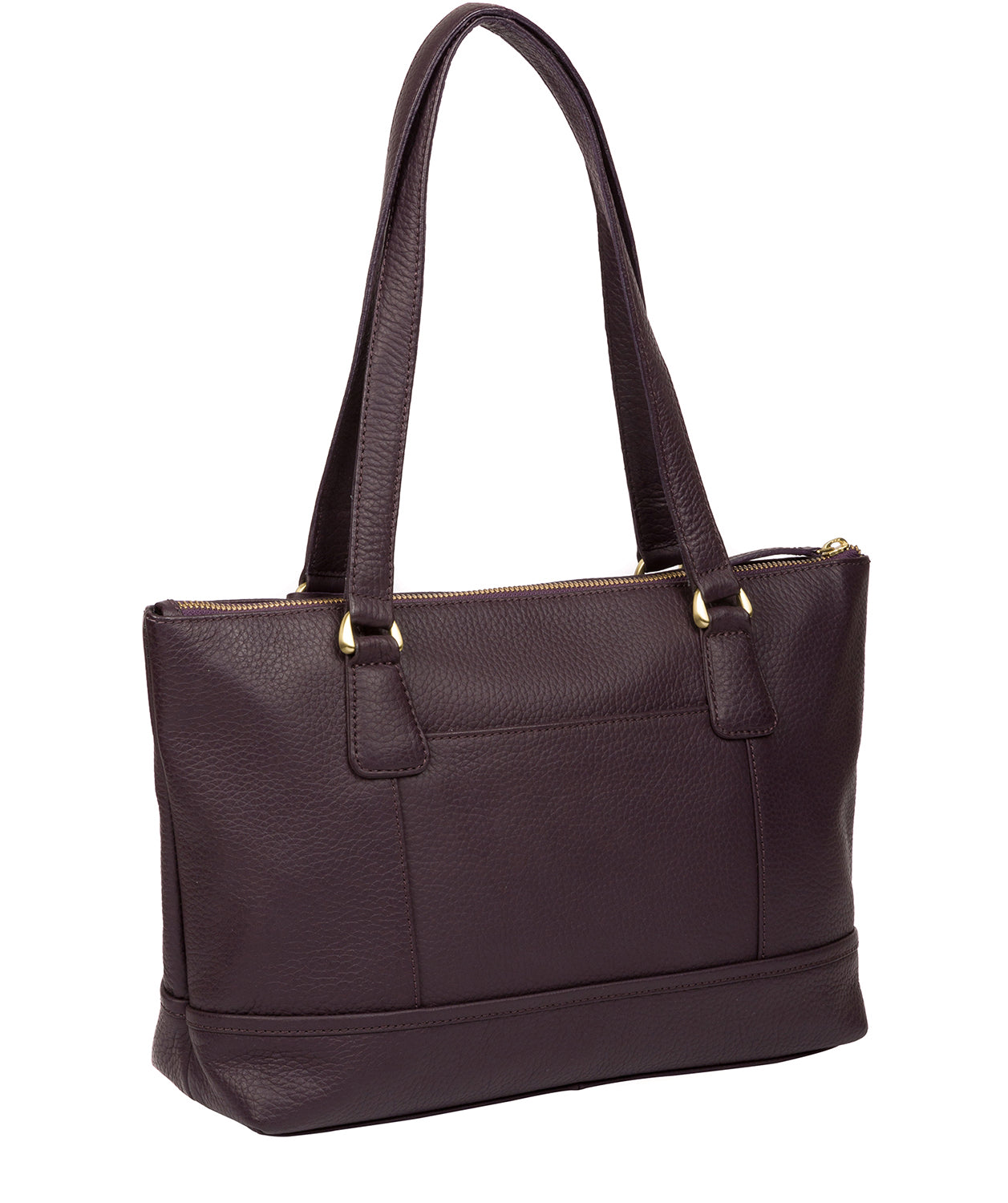 'Wimbourne' Plum Leather Tote Bag