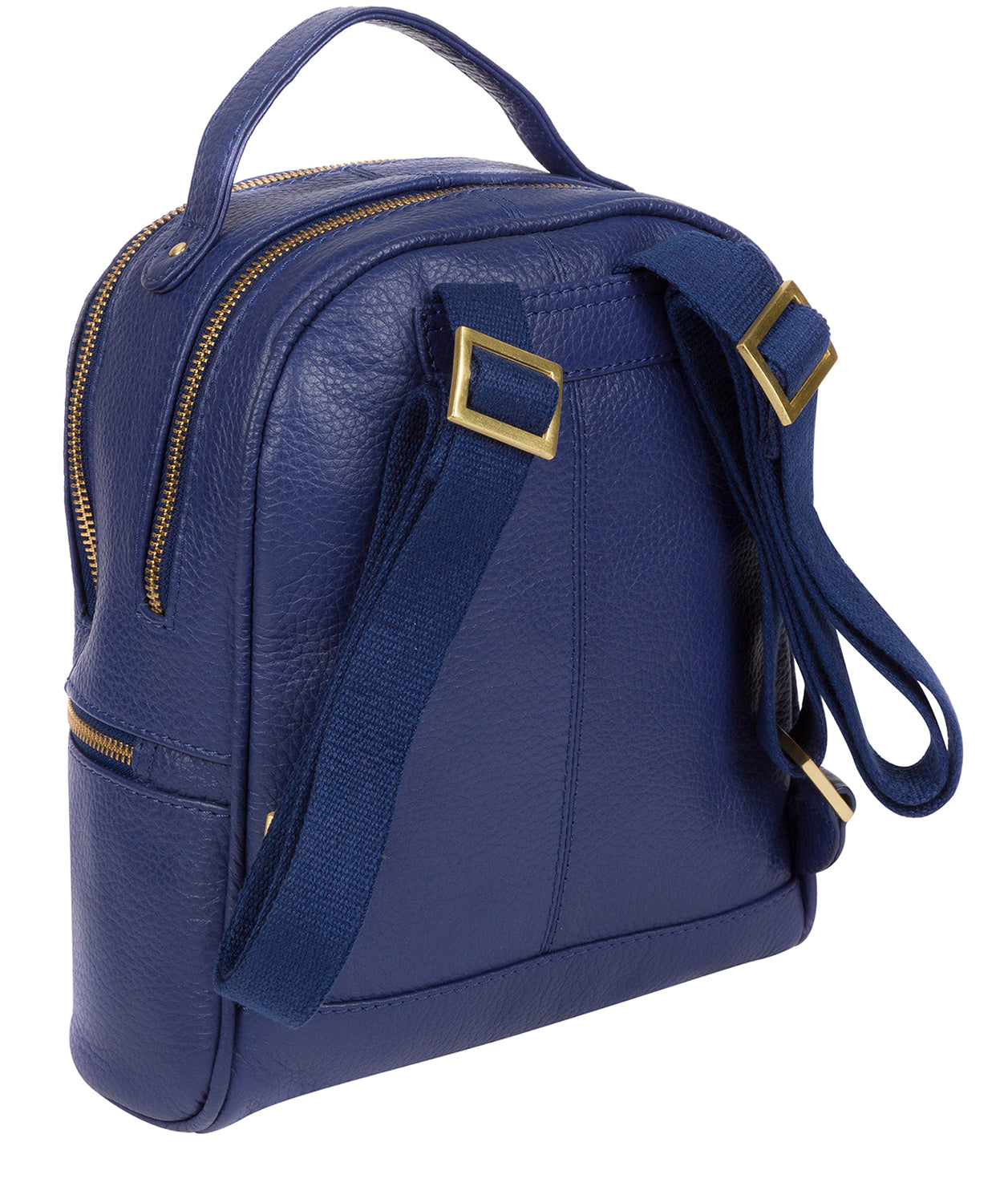 'Gloria' French Navy Leather Backpack Pure Luxuries London