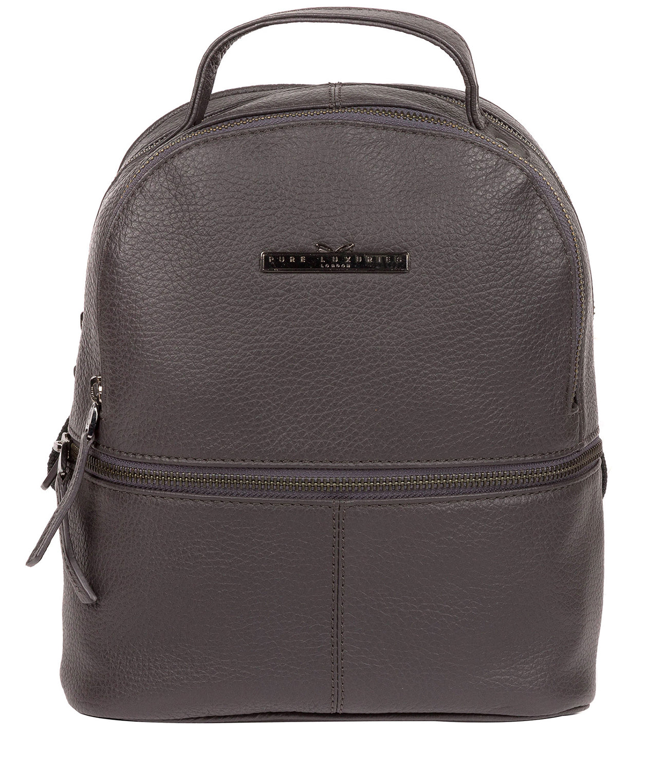 'Gloria' Slate' Leather Backpack Pure Luxuries London