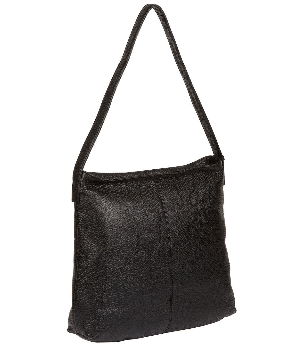 'Barbara' Black Leather Shoulder Bag Pure Luxuries London