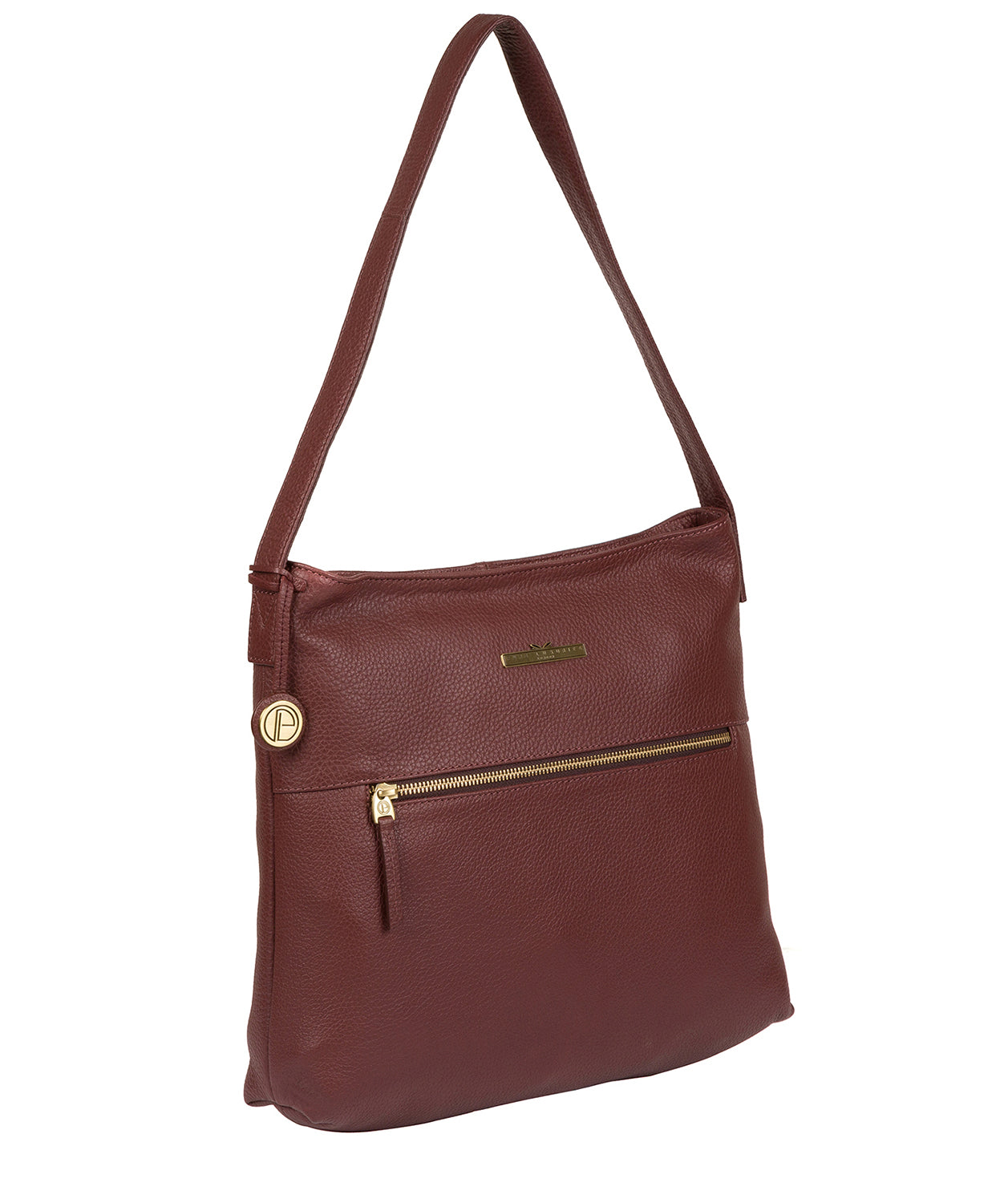 'Barbara' Port Leather Shoulder Bag image 3