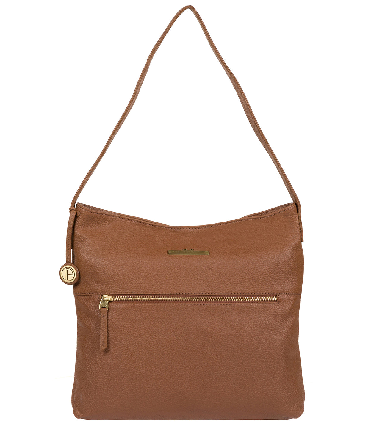 'Barbara' Tan Leather Shoulder Bag Pure Luxuries London