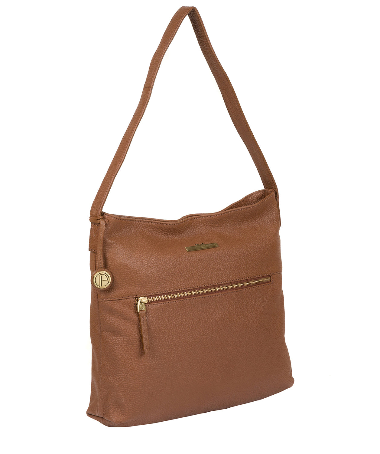 'Barbara' Tan Leather Shoulder Bag Pure Luxuries London