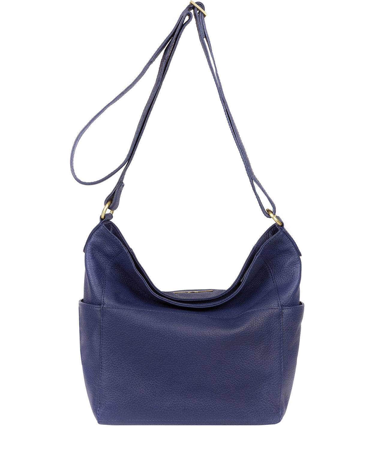 'Dorothea' Navy Leather Shoulder Bag image 3