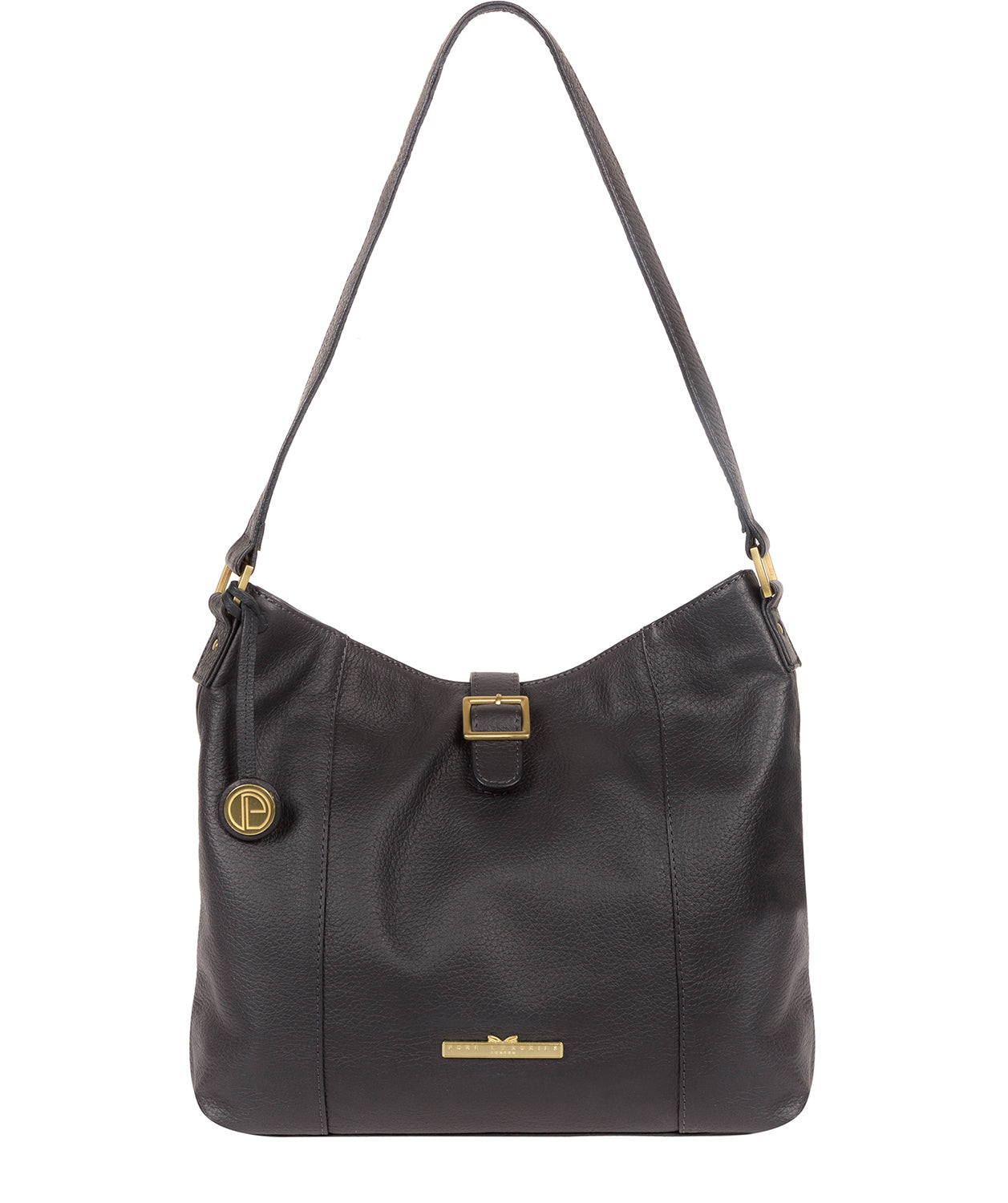 'Elaine' Midnight Blue Leather Shoulder Bag image 1