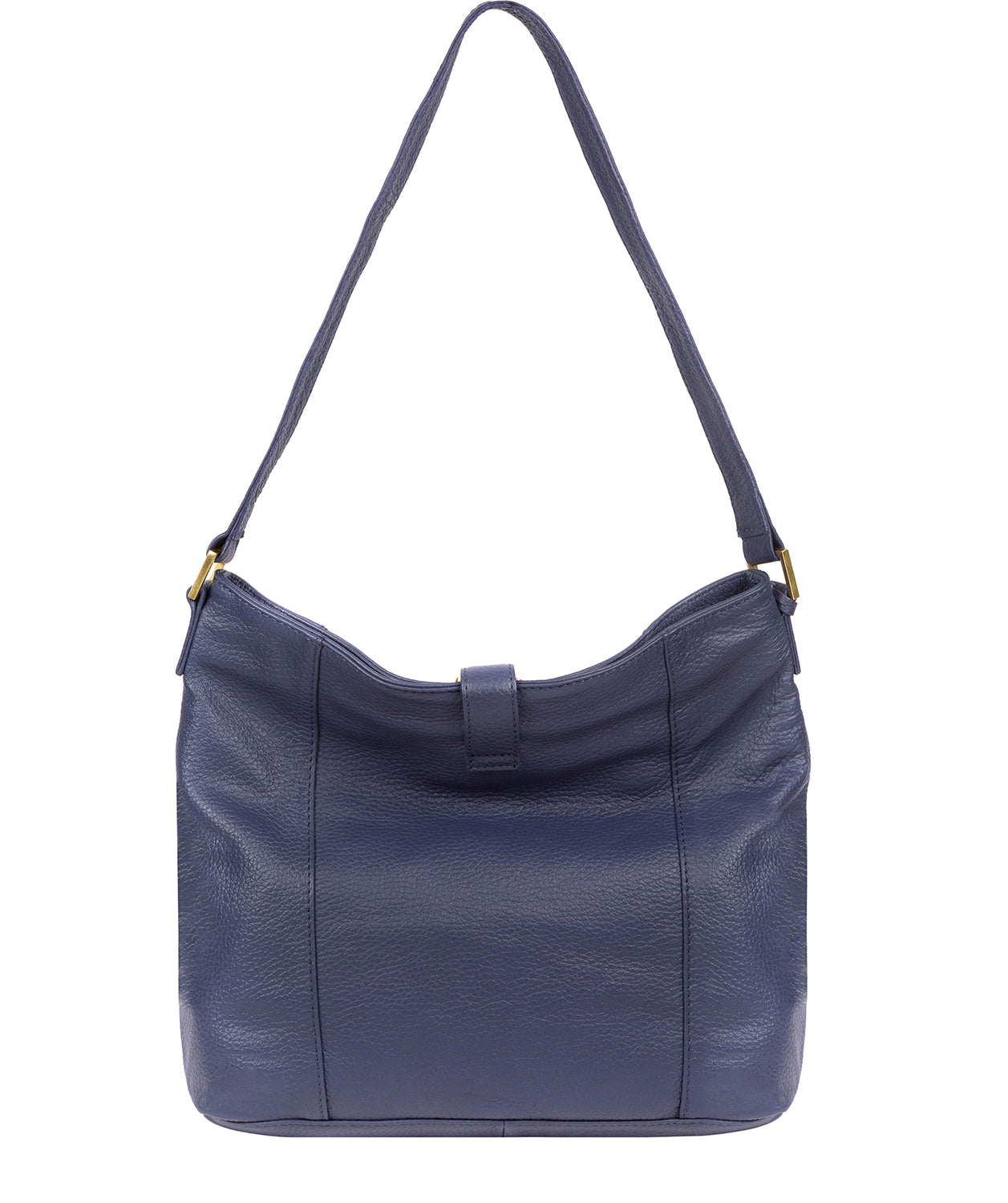 'Elaine' French Navy Leather Shoulder Bag image 3