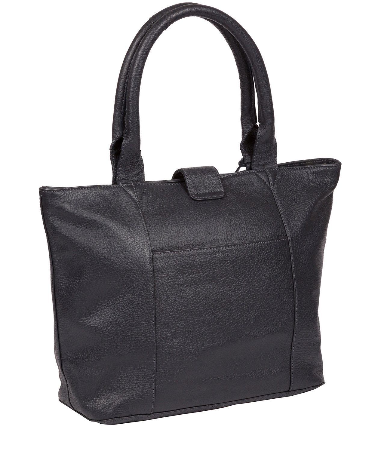 'Ida' Midnight Blue Leather Tote Bag image 3