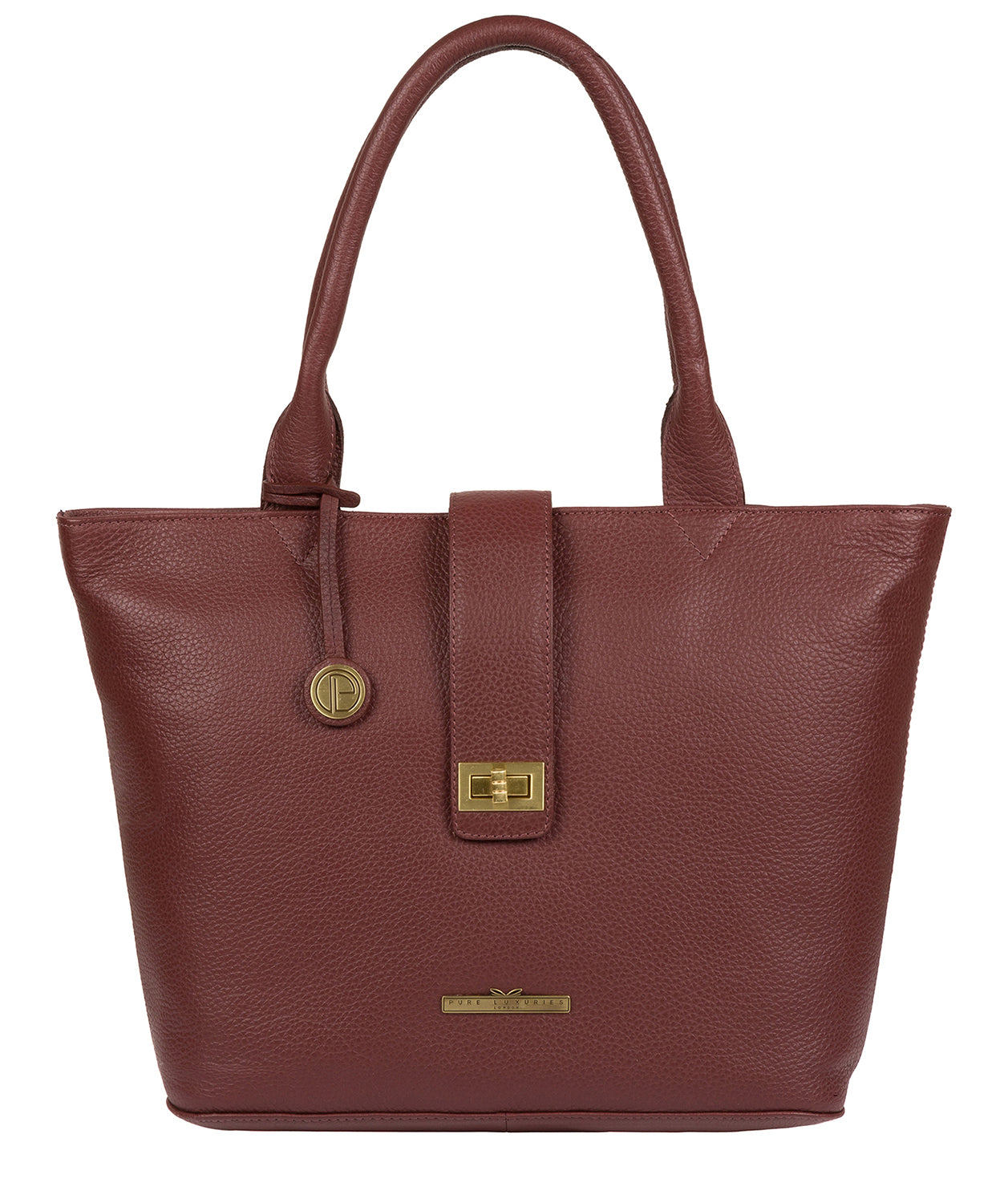 'Ida' Port Leather Tote Bag Pure Luxuries London