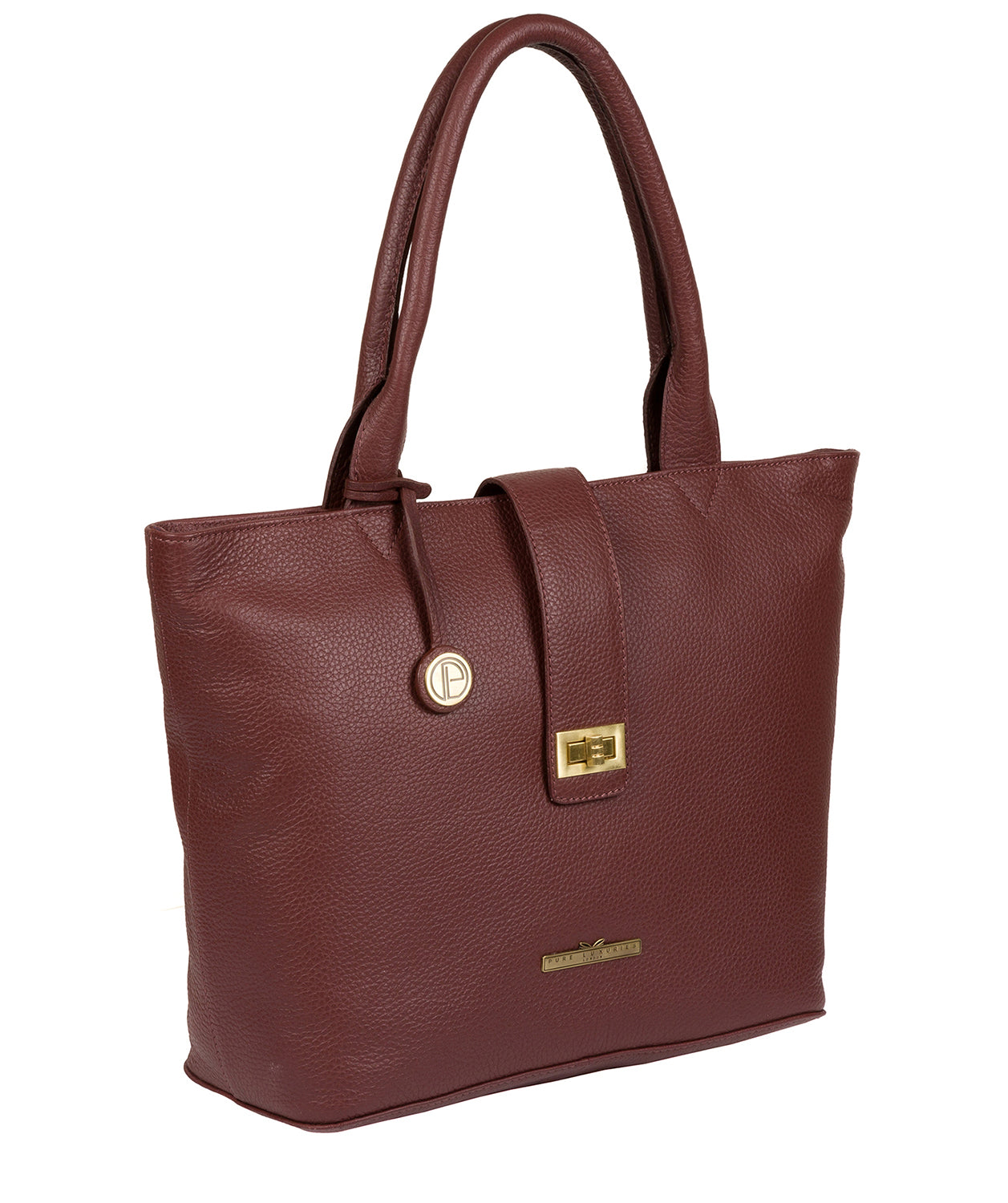 'Ida' Port Leather Tote Bag Pure Luxuries London