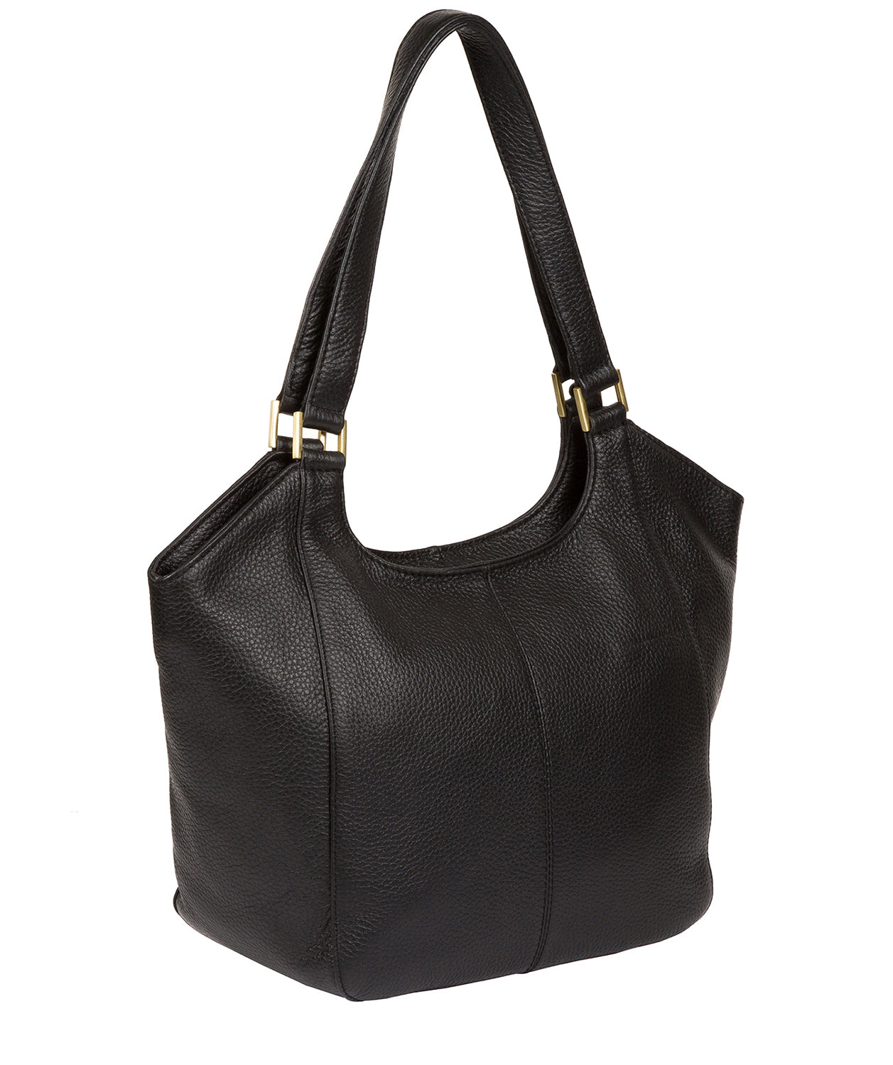 'Denisa' Black Leather Tote Bag Pure Luxuries London