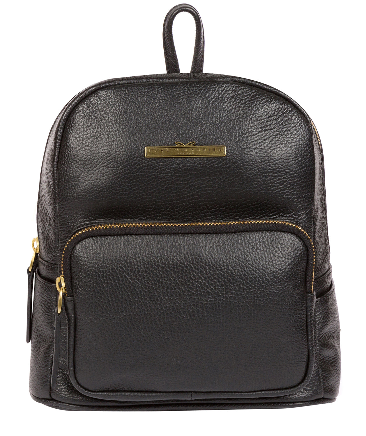 'Lois' Black Leather Backpack image 1