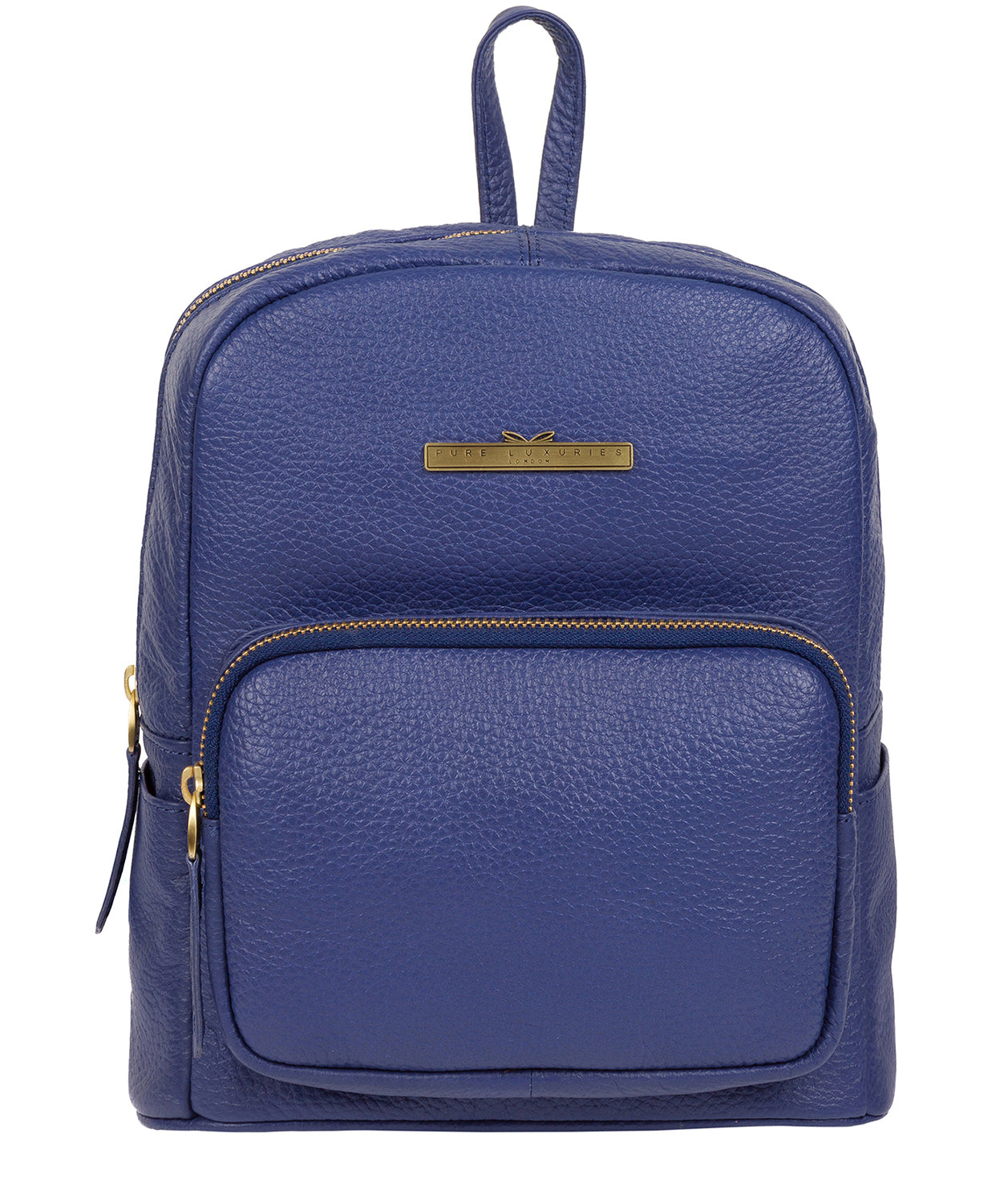 'Lois' Navy Leather Backpack image 1