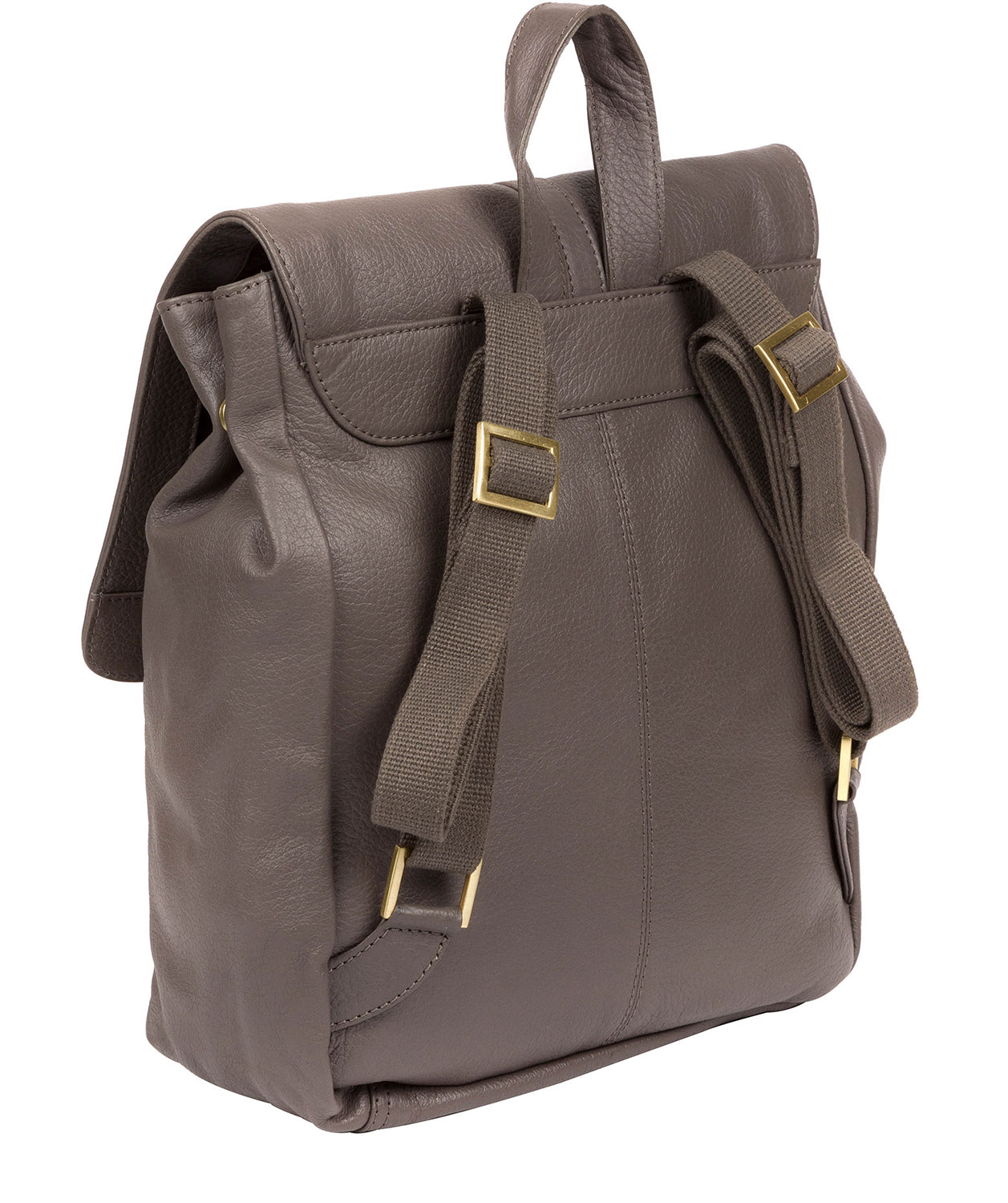 'Maryam' Grey Leather Backpack