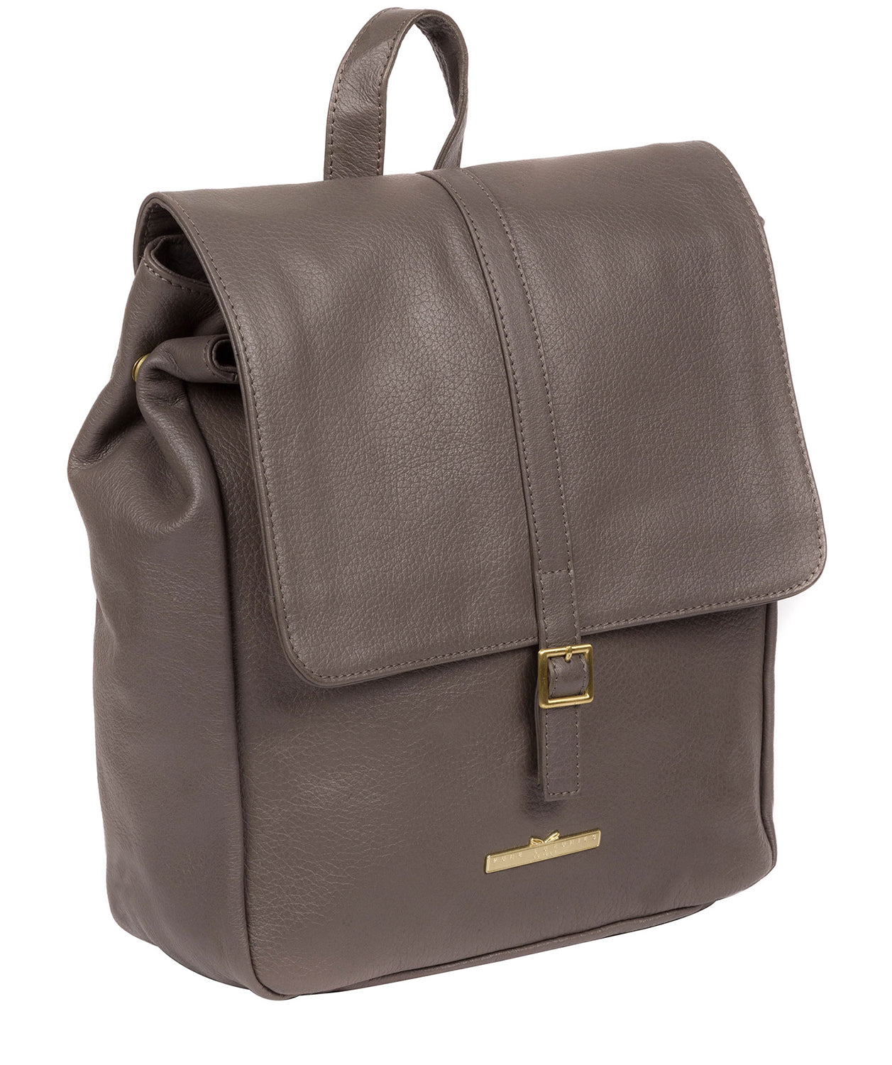 'Maryam' Grey Leather Backpack