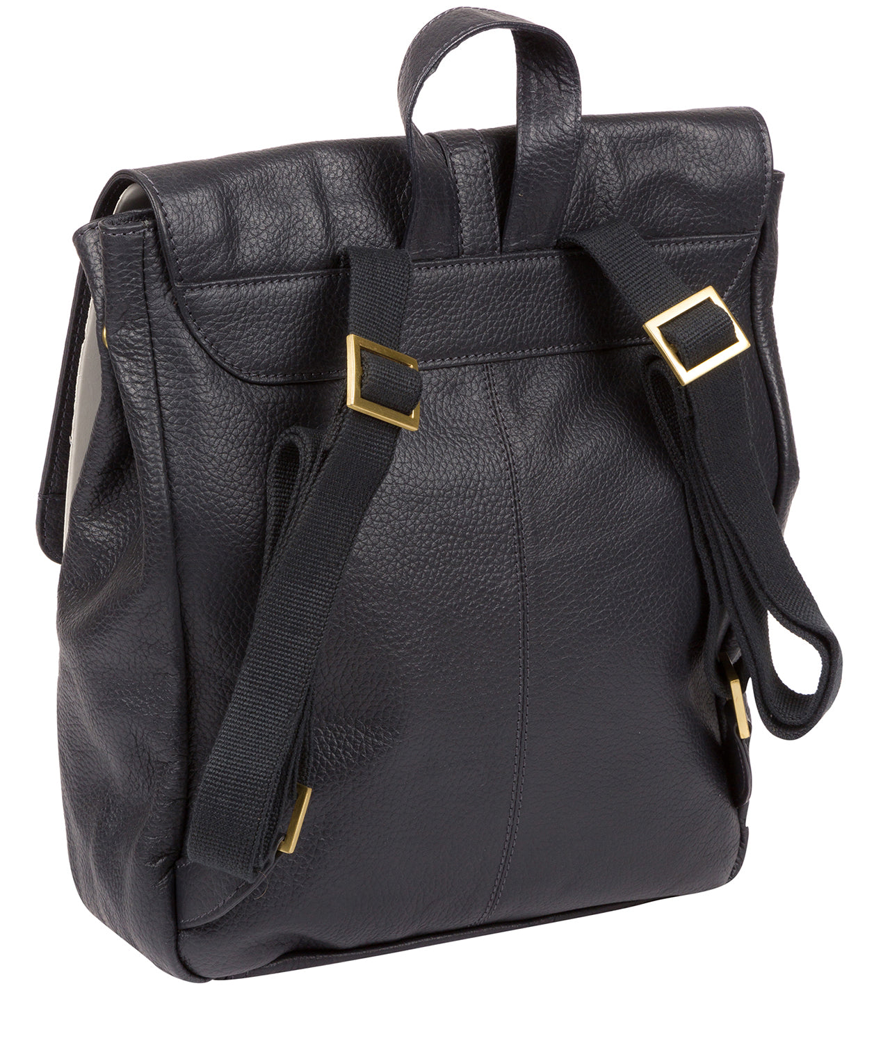 'Maryam' Midnight Blue Leather Backpack