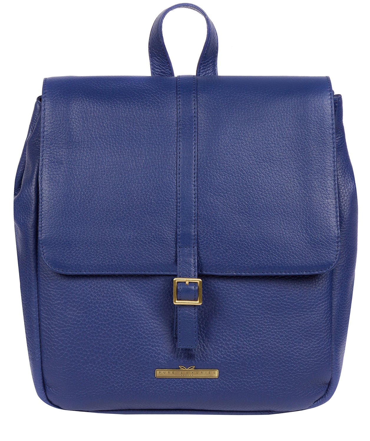 'Maryam' Navy Leather Backpack Pure Luxuries London