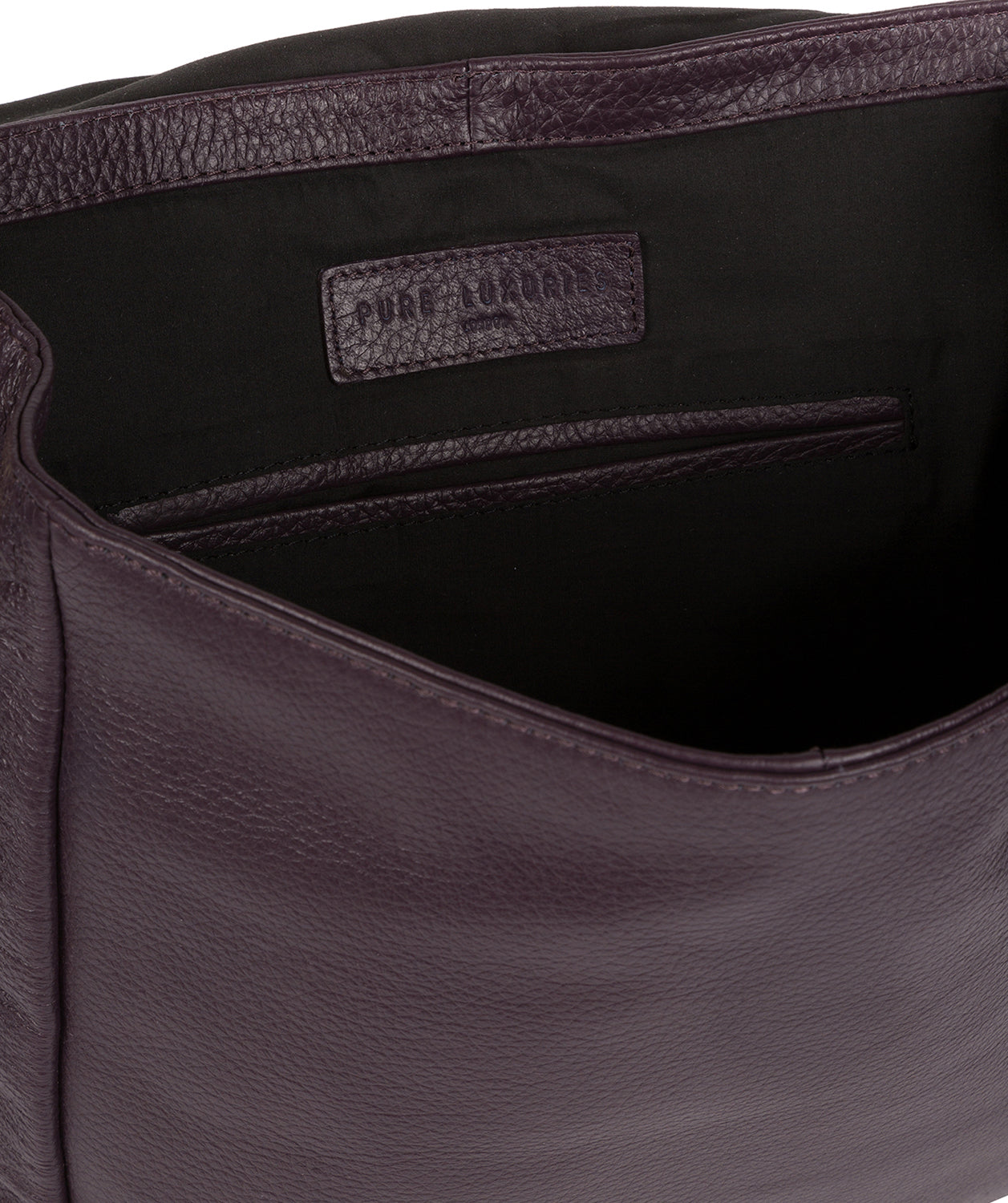 'Maryam' Plum Leather Backpack