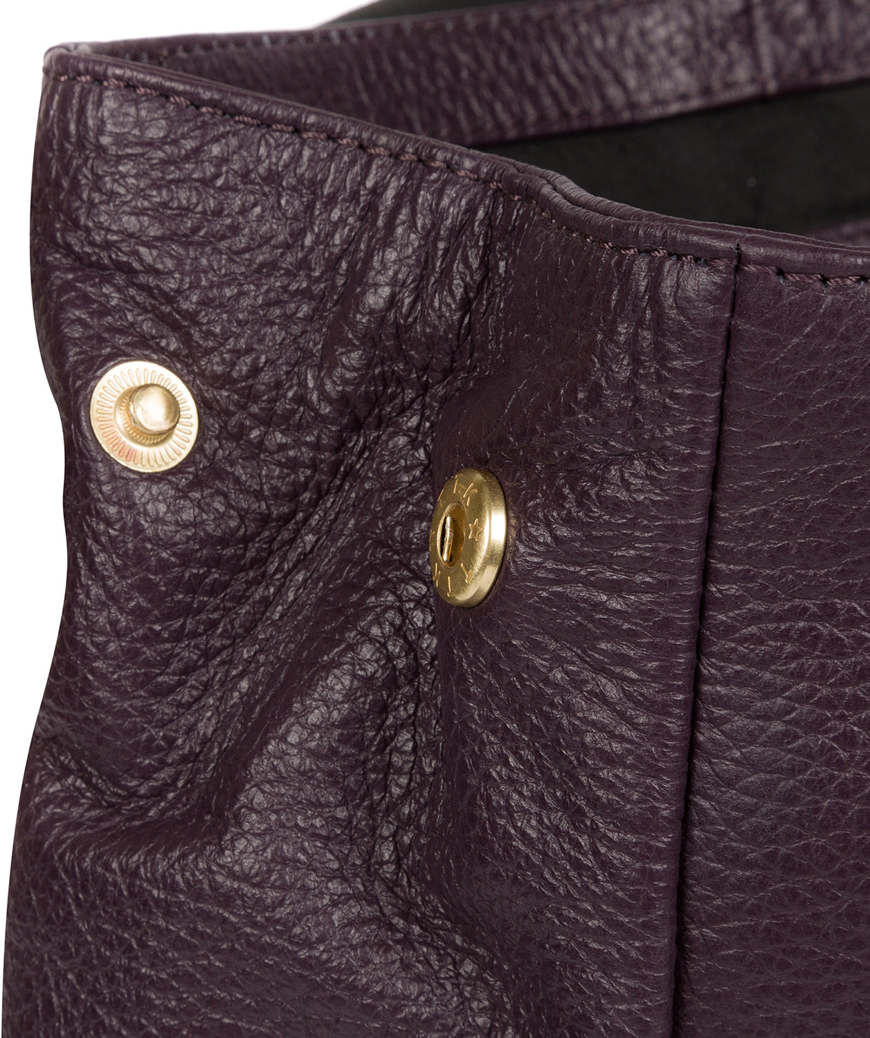 'Maryam' Plum Leather Backpack