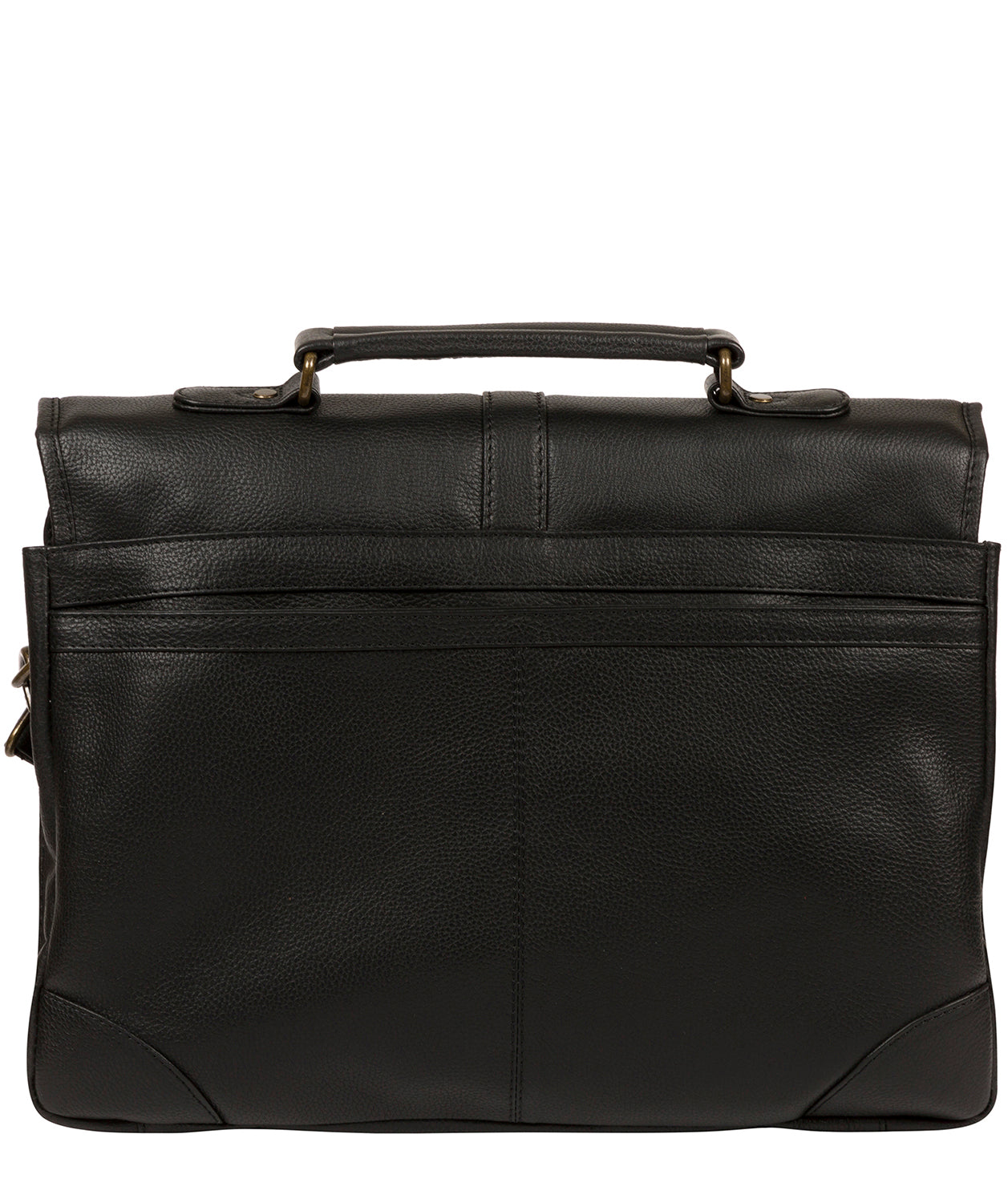 'Bond' Black Leather Work Bag Pure Luxuries London