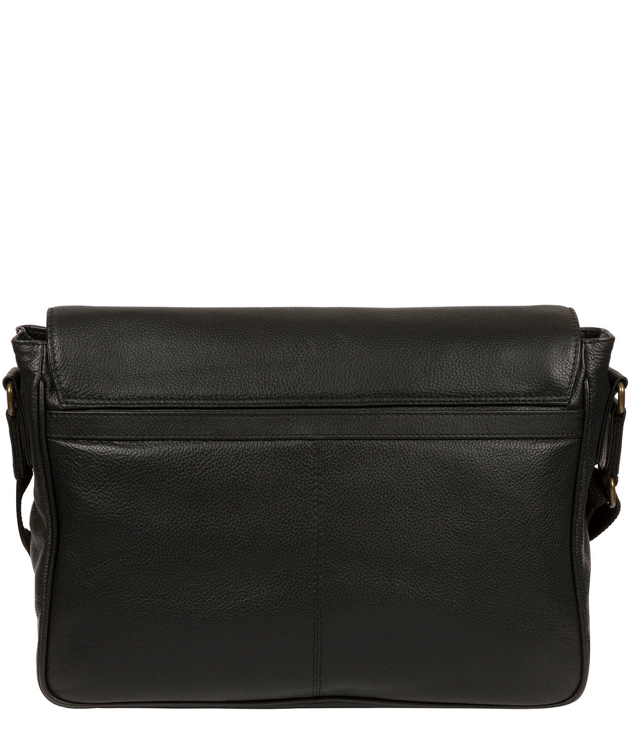 'Sanderson' Black Leather Messenger Bag image 3