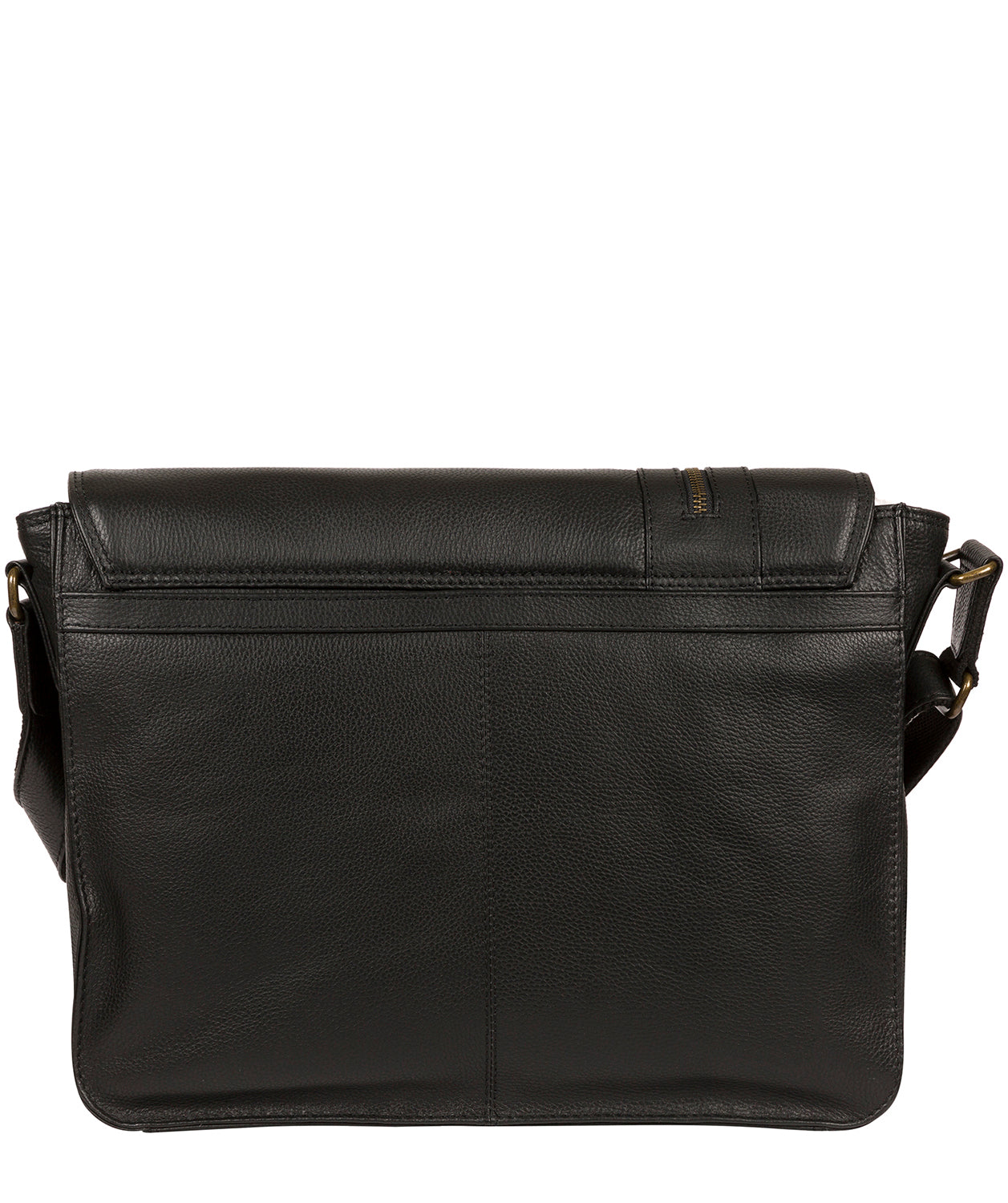 'Jefferson' Black Leather Messenger Bag image 3