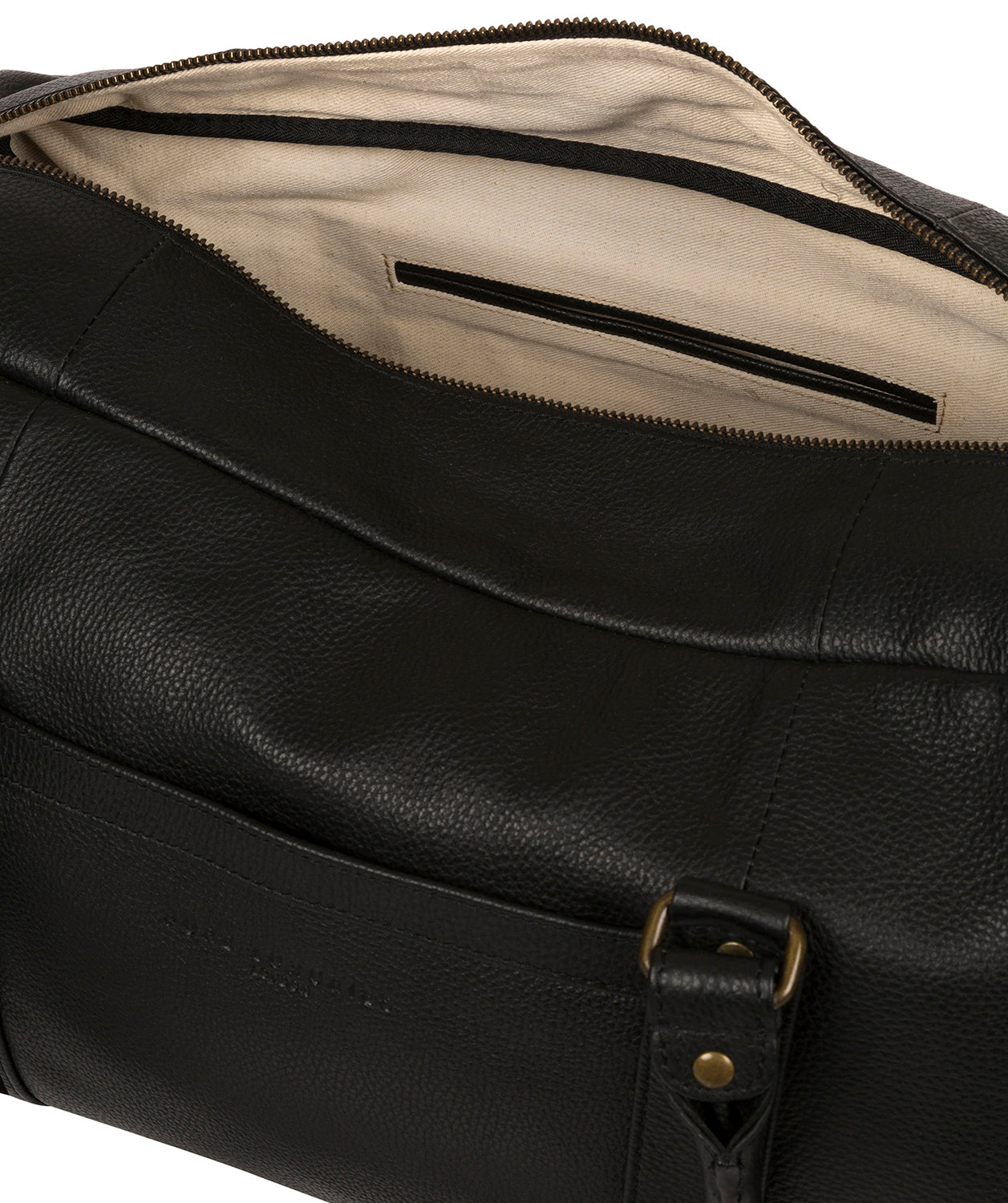 'Monty' Black Leather Holdall image 4