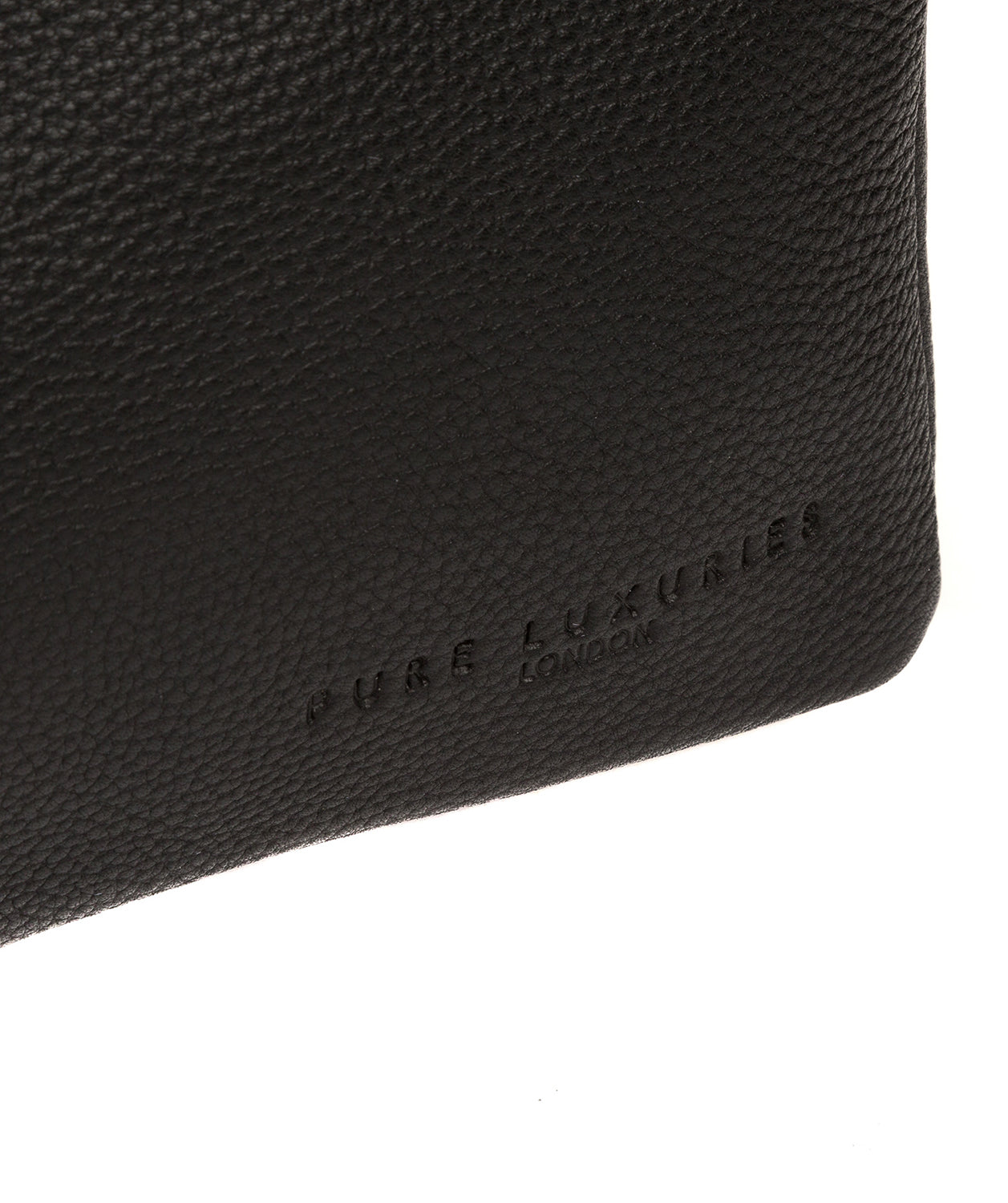 'Keel' Black Leather Washbag image 6