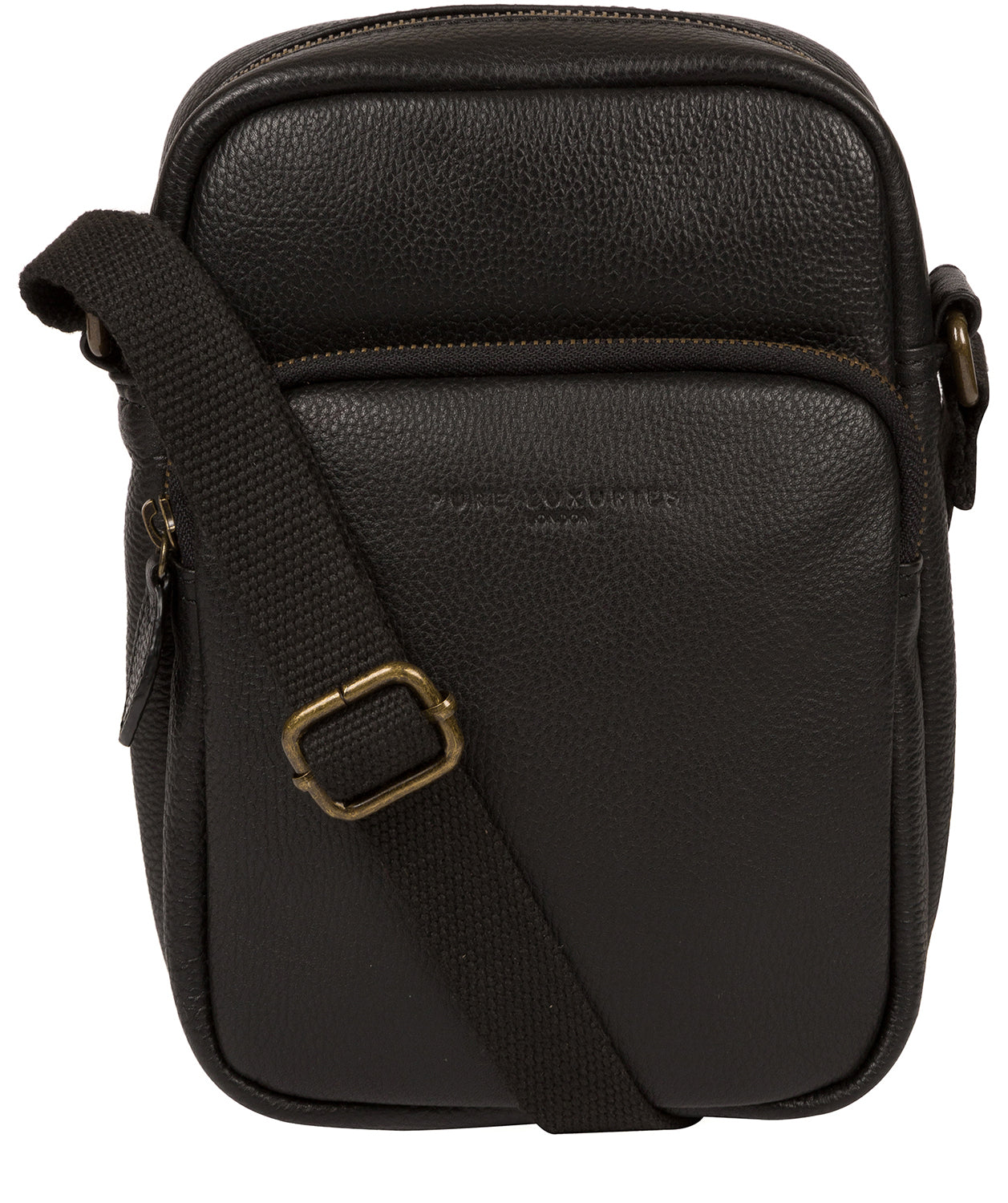 'Skipper' Black Leather Cross Body Bag image 1