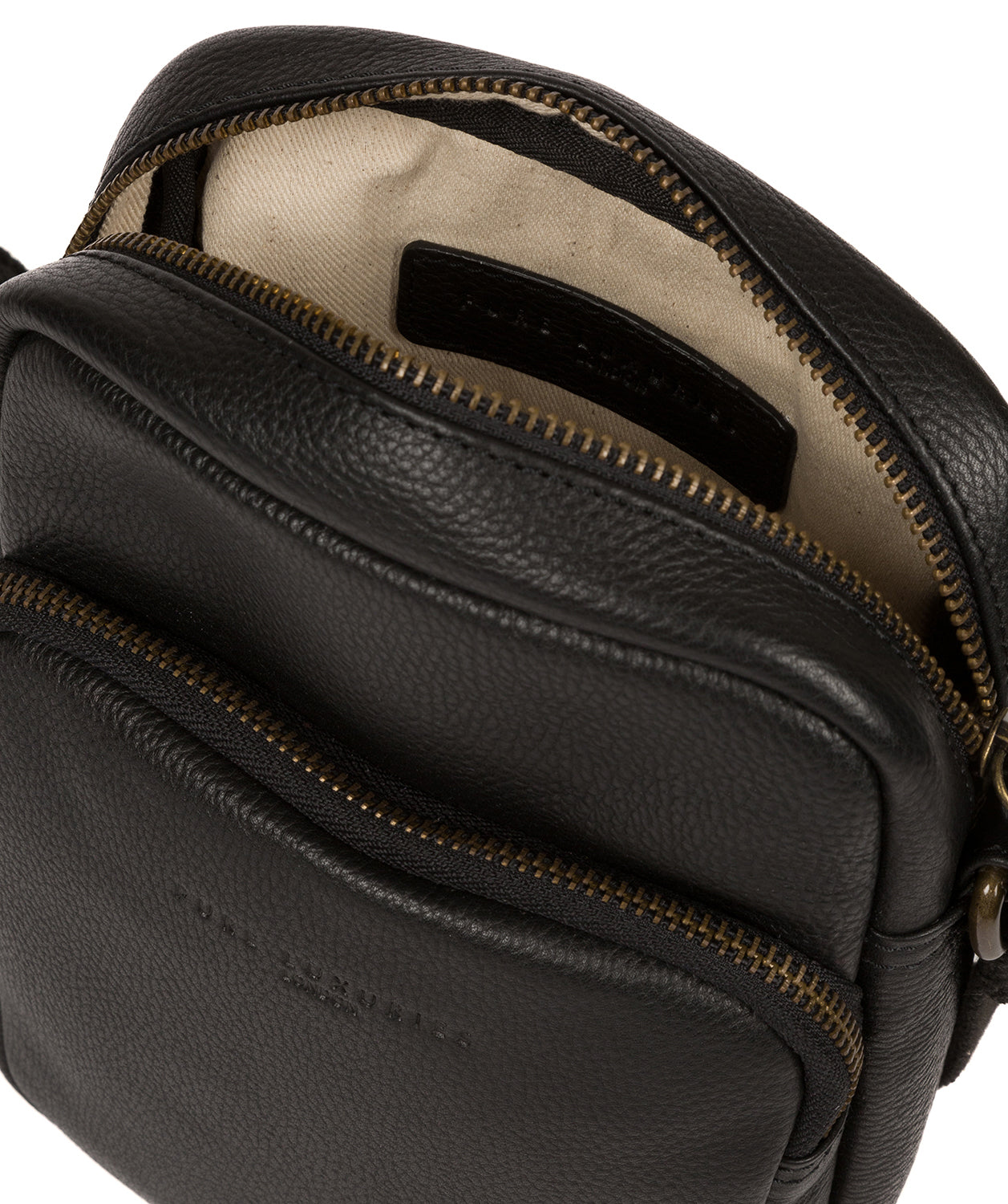 'Skipper' Black Leather Cross Body Bag image 4