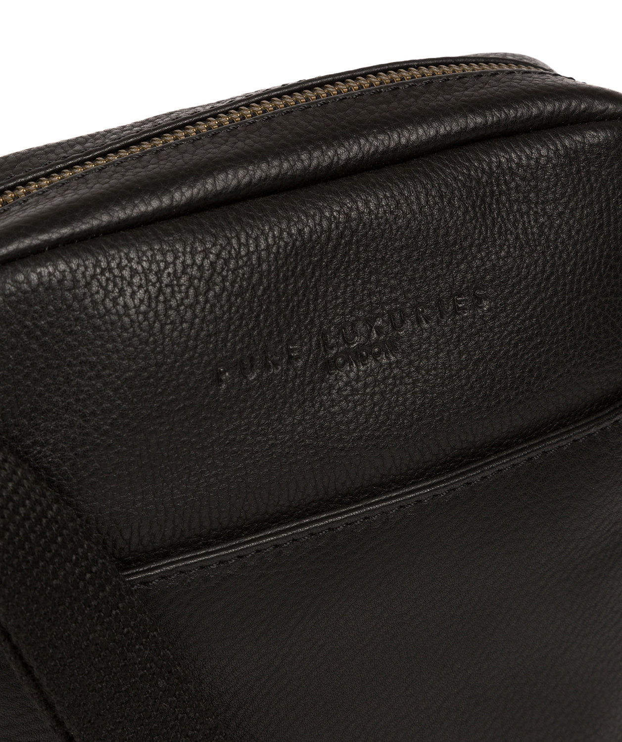 'Starboard' Black Leather Cross Body Bag image 6