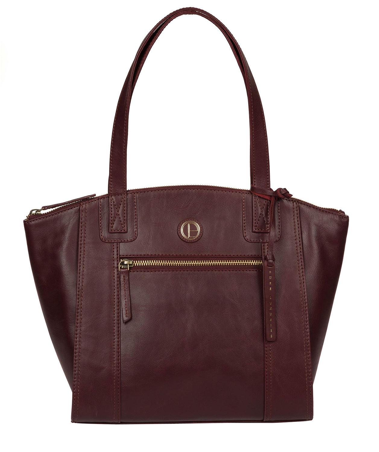 'Ashbourne' Burgundy Leather Tote Bag image 1