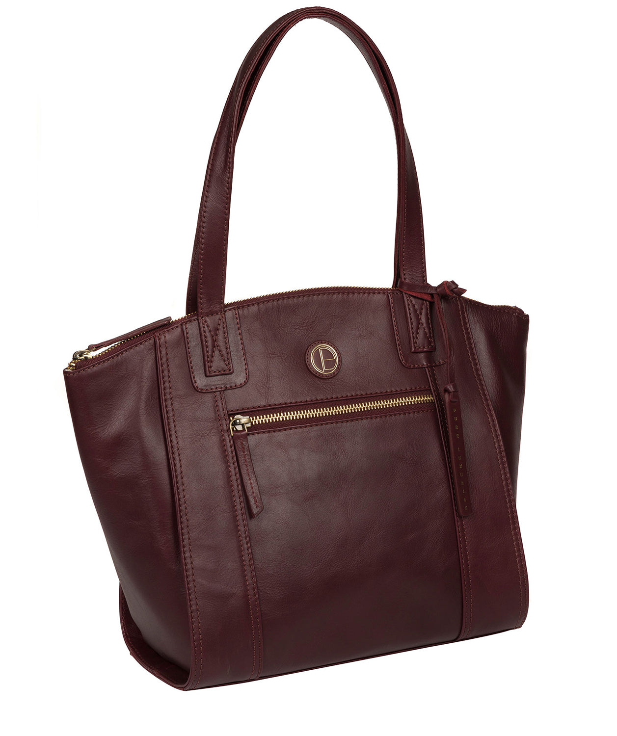 'Ashbourne' Burgundy Leather Tote Bag image 5