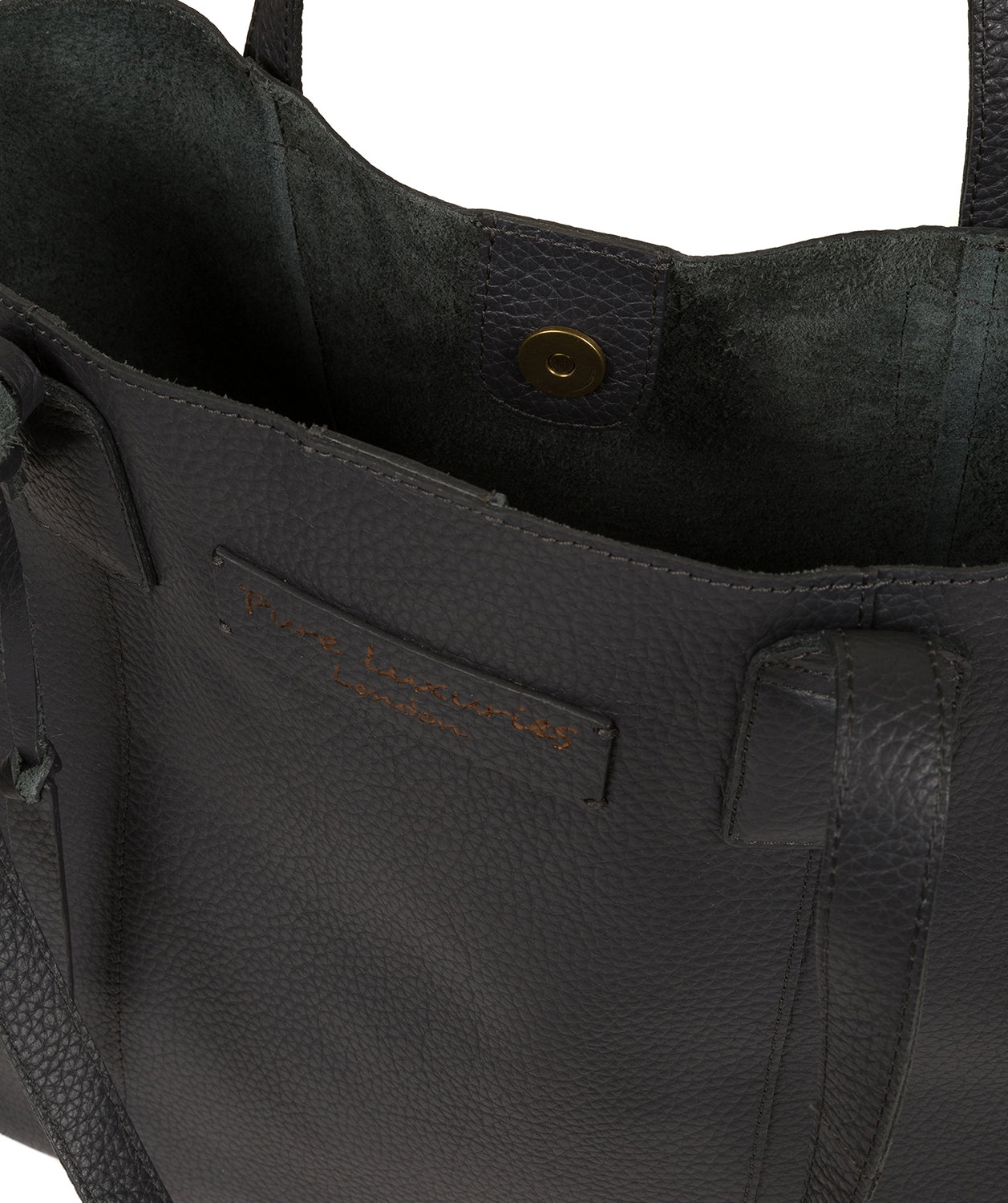 'Ruxley' Slate Leather Tote Bag image 4