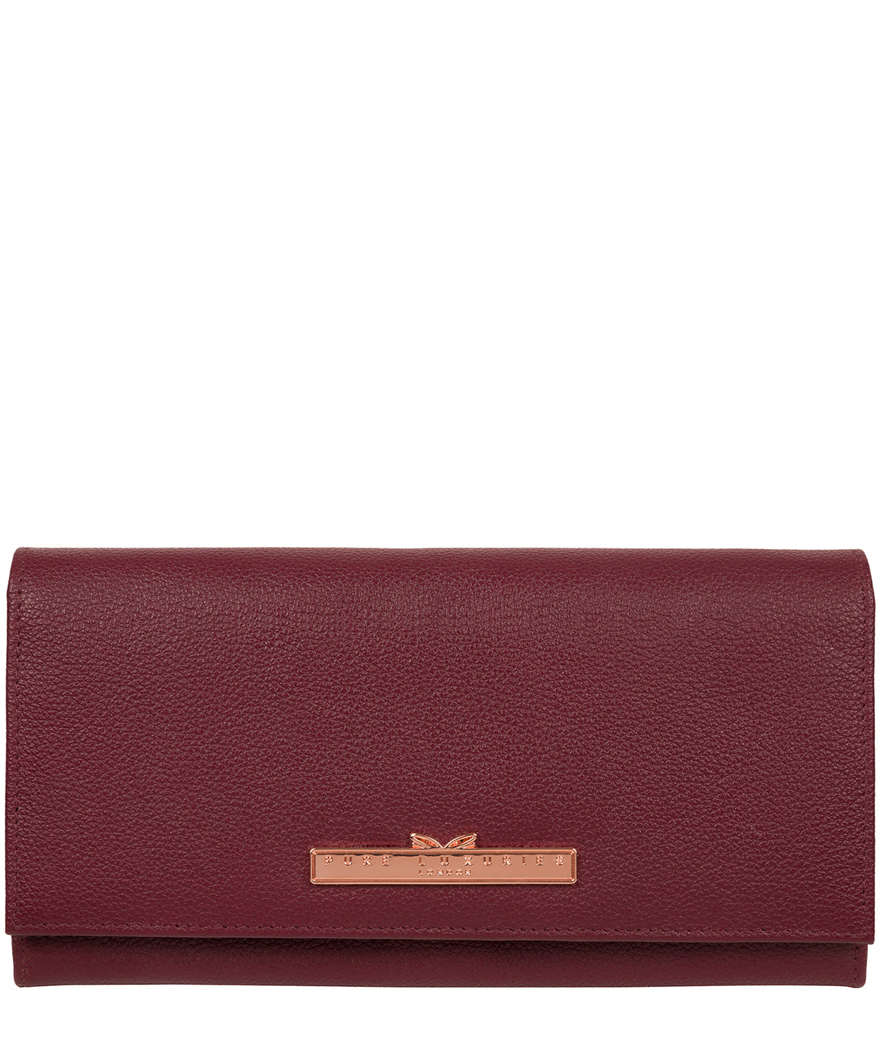 'Winslett' Pomegranate Leather Purse Pure Luxuries London