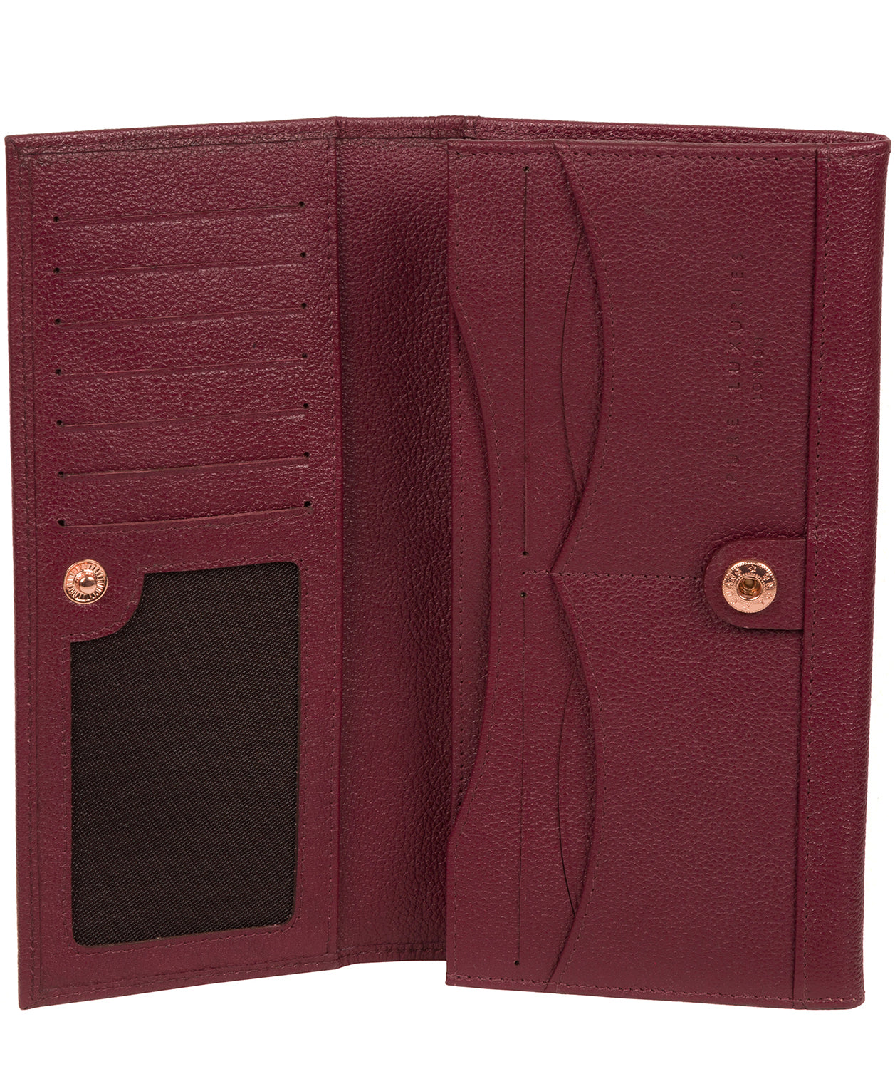 'Winslett' Pomegranate Leather Purse Pure Luxuries London