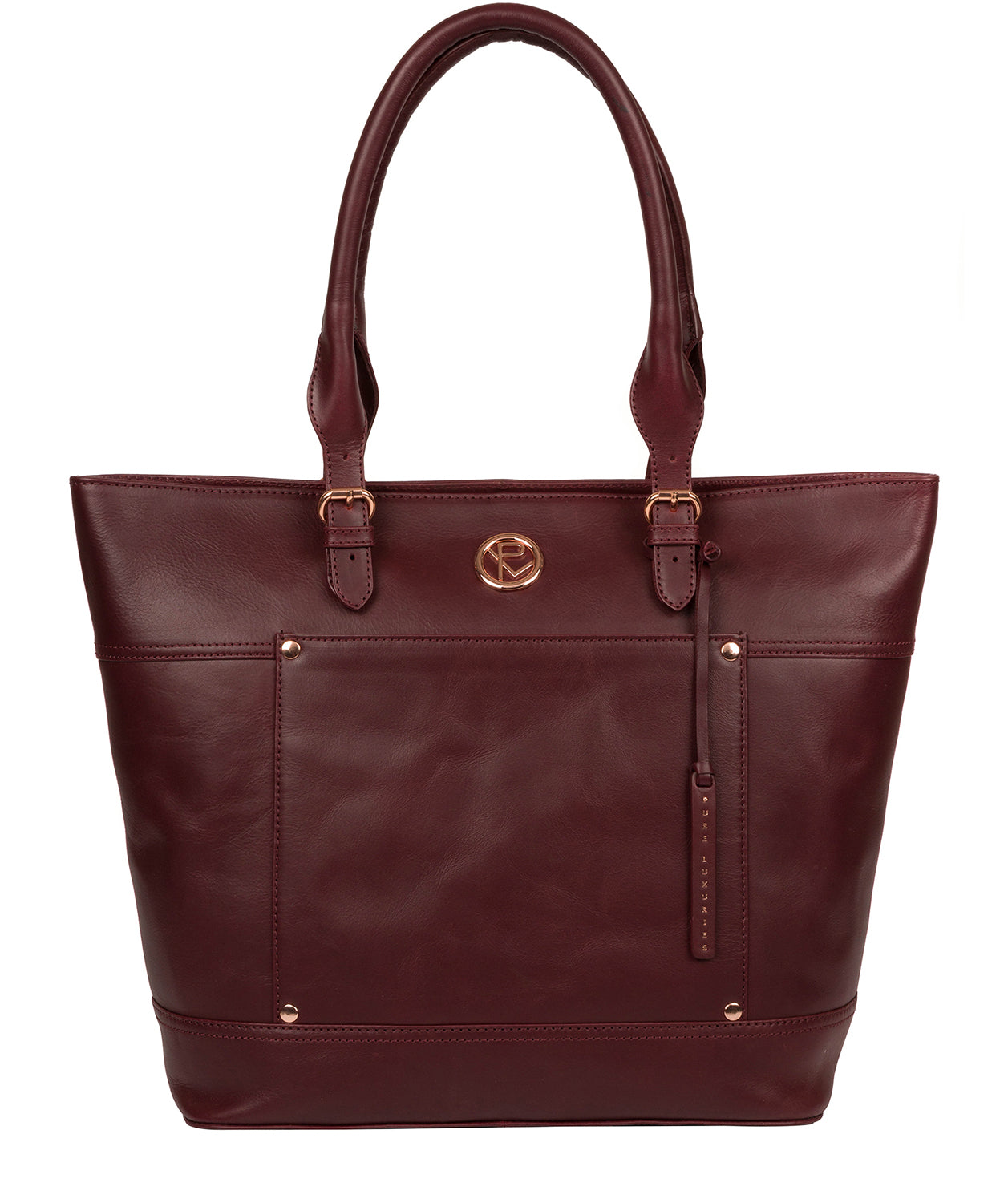 'Monet' Burgundy Leather Tote Bag image 1