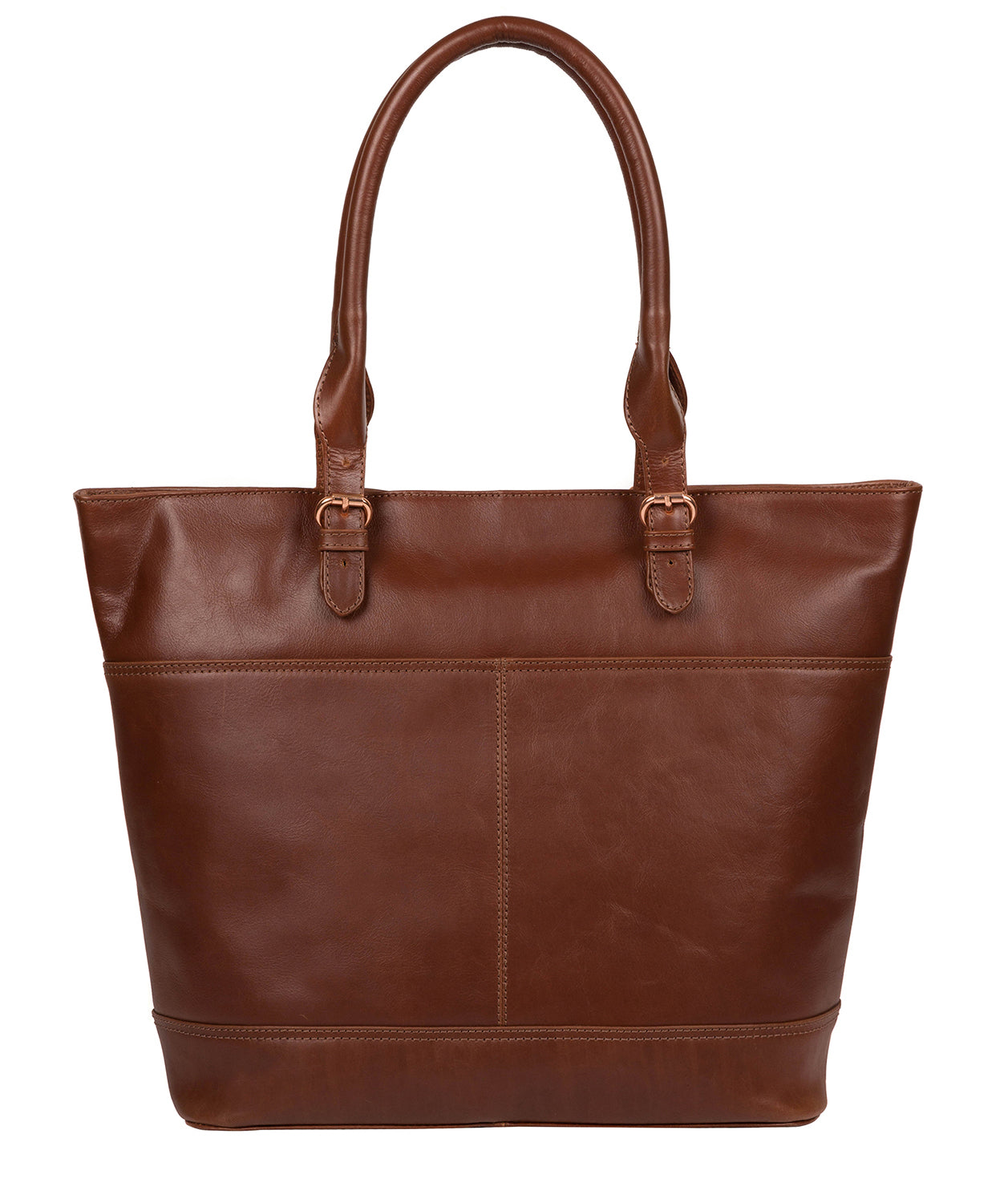 'Monet' Cognac Leather Tote Bag image 3