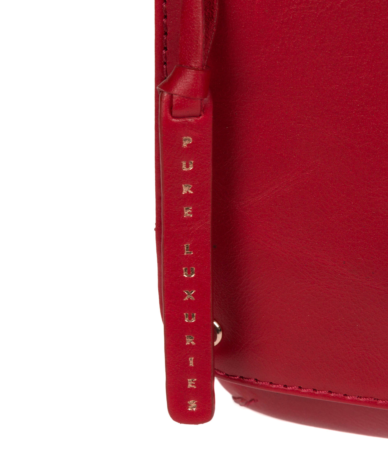 'Ermes' Cherry Leather Cross Body Clutch Bag image 6