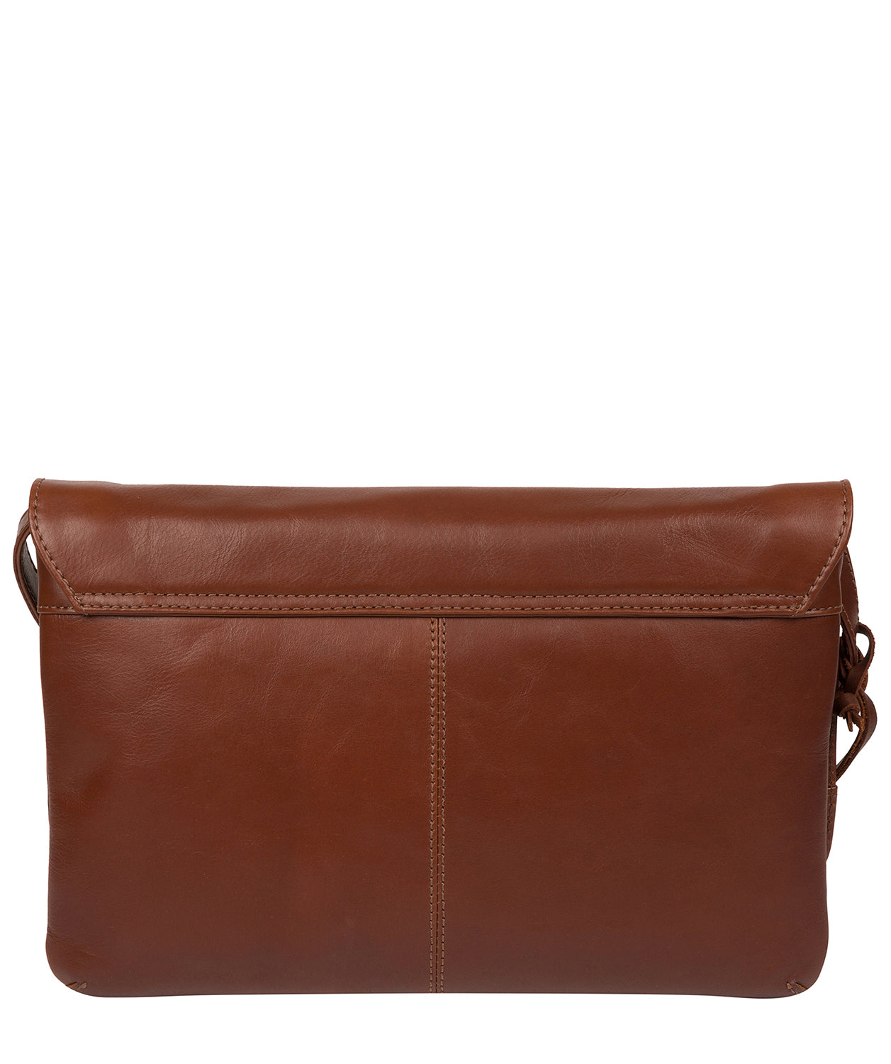 'Ermes' Cognac Leather Cross Body Clutch Bag image 3