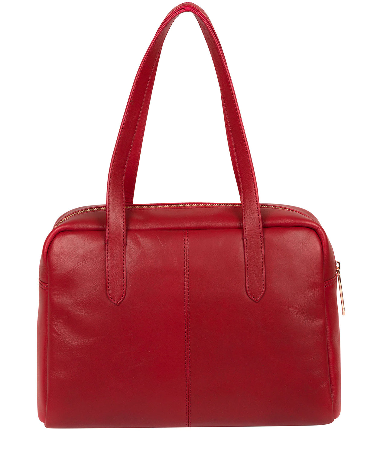 'Madox' Cherry Leather Handbag Pure Luxuries London