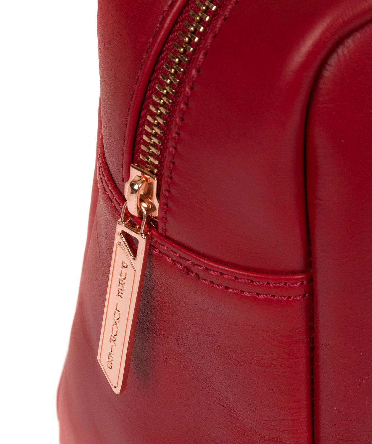 'Madox' Cherry Leather Handbag Pure Luxuries London