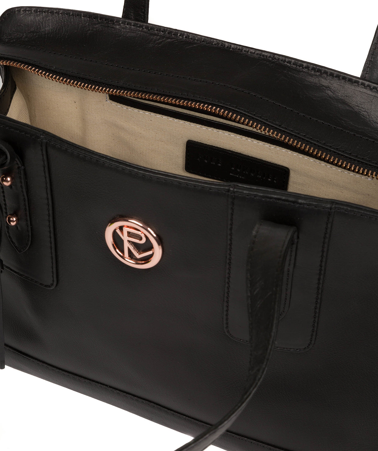 'Klee' Black Leather Handbag