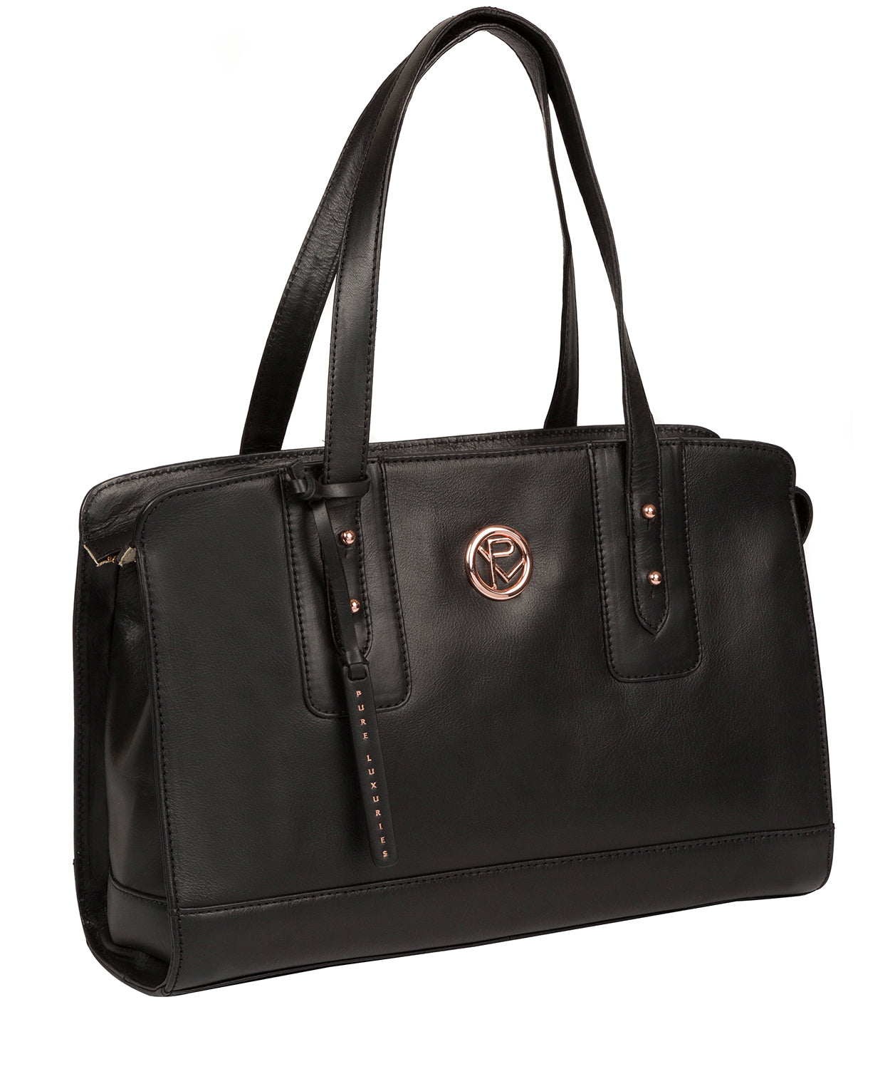 'Klee' Black Leather Handbag