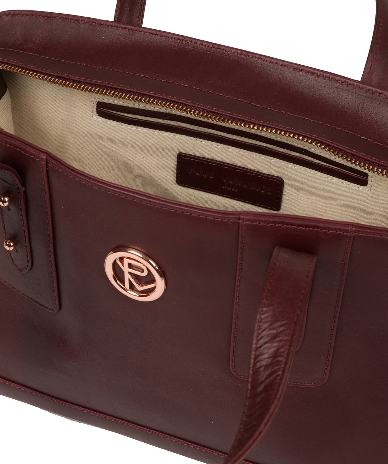 'Klee' Burgundy Leather Handbag image 4