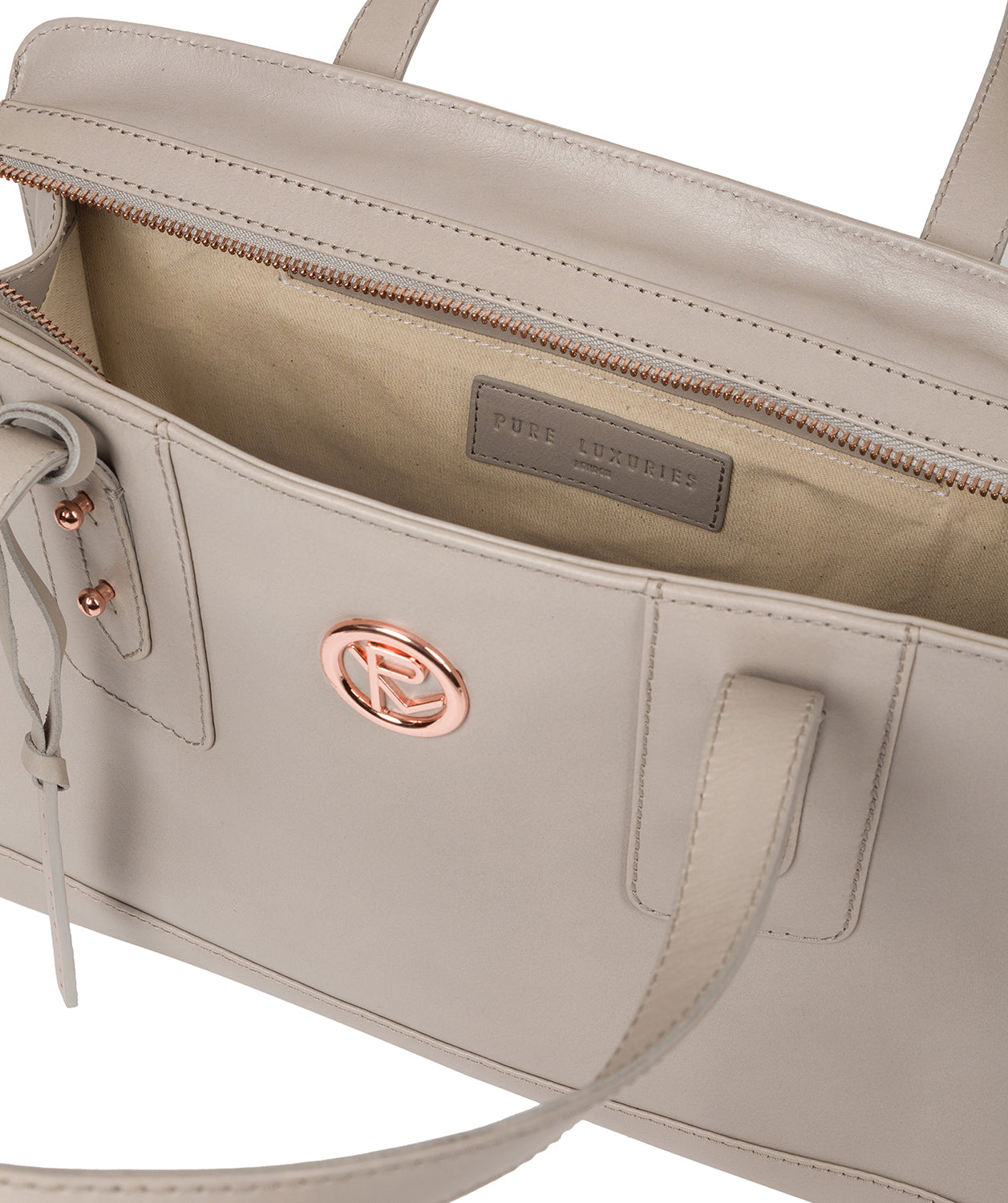 'Klee' Grey Leather Handbag image 4