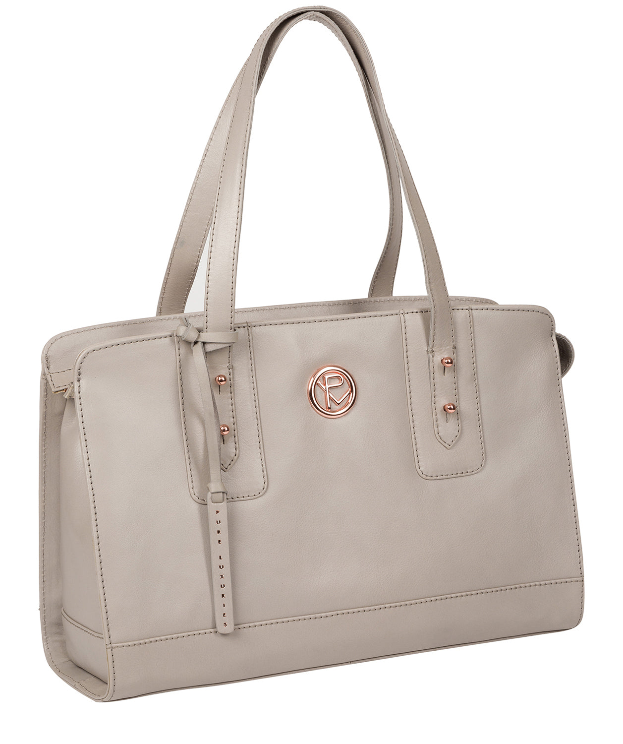 'Klee' Grey Leather Handbag image 5