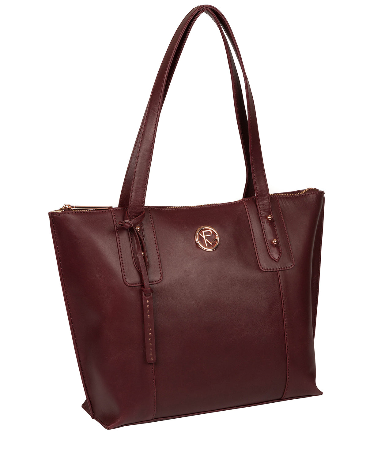 'Goya' Burgundy Leather Tote Bag image 5