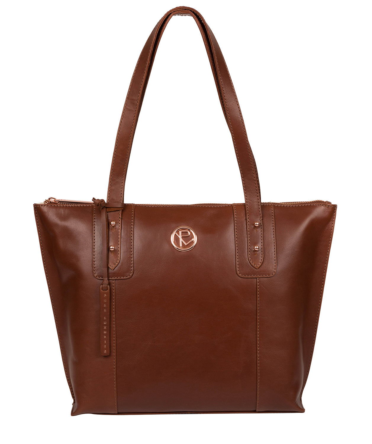 'Goya' Cognac Leather Tote Bag image 1